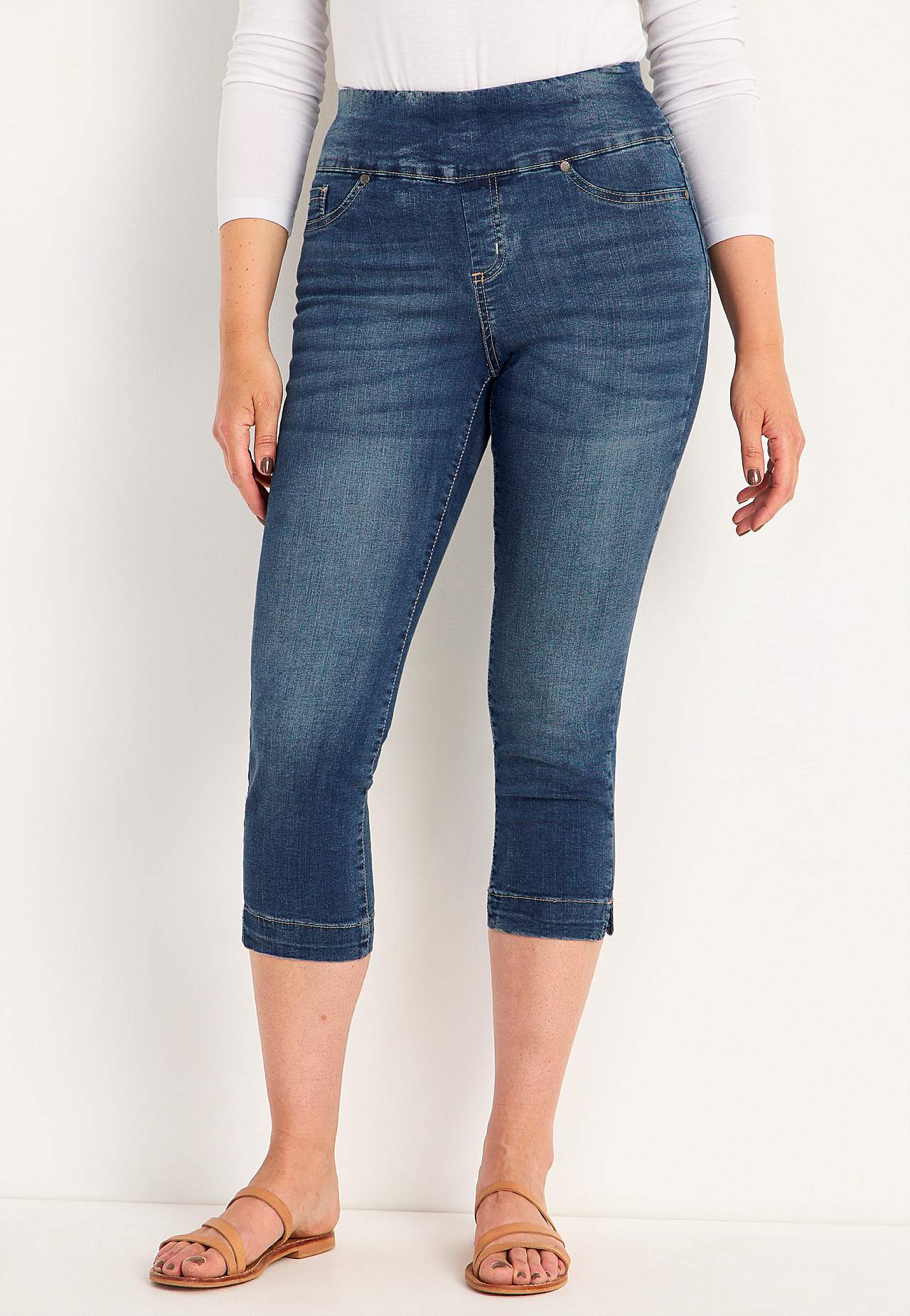 Super comfortabele capri-jegging van denim Elin