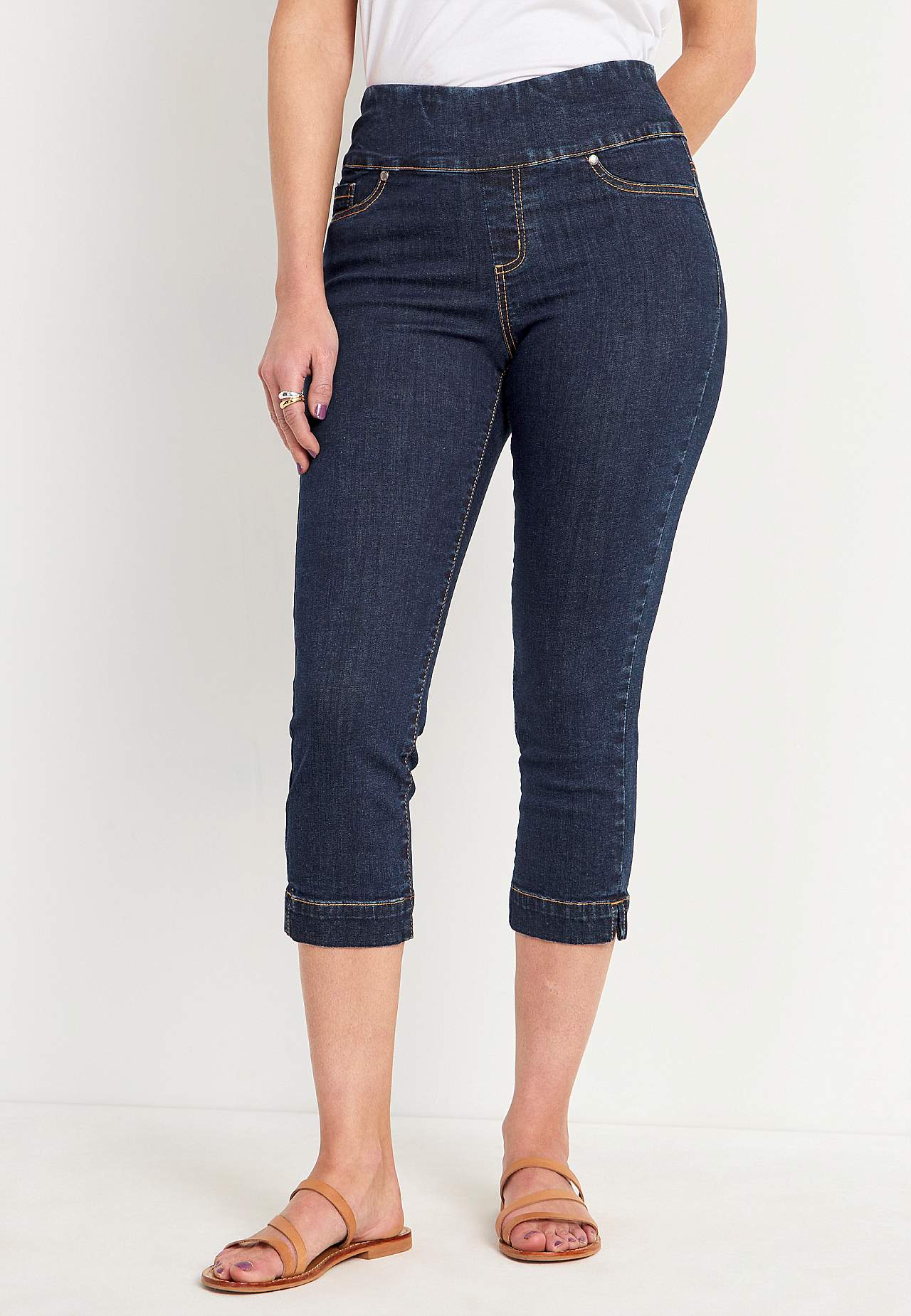 Super comfortabele capri-jegging van denim Elin