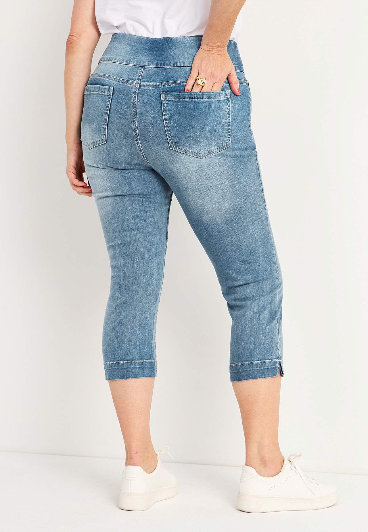 Super comfortabele capri-jegging van denim Elin