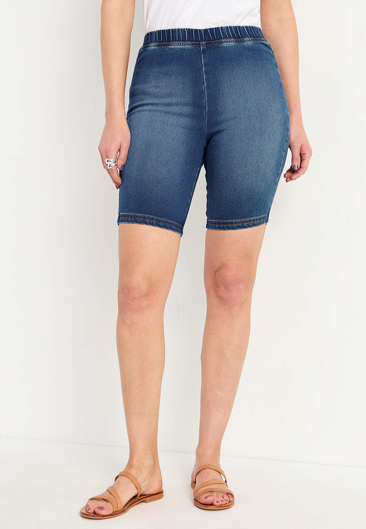 Fietsshort van denim