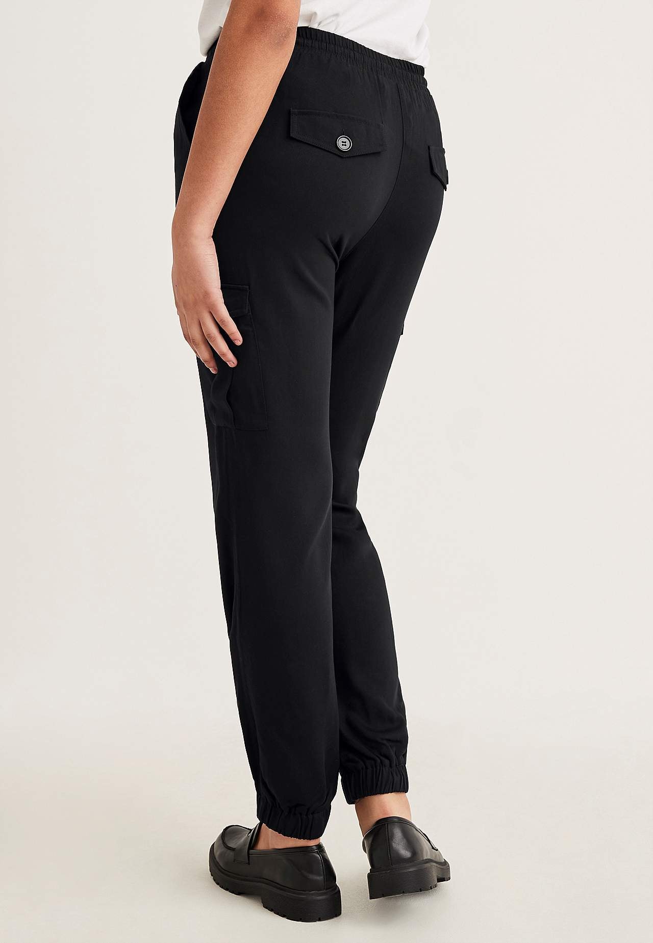 Informele cargobroek van viscose