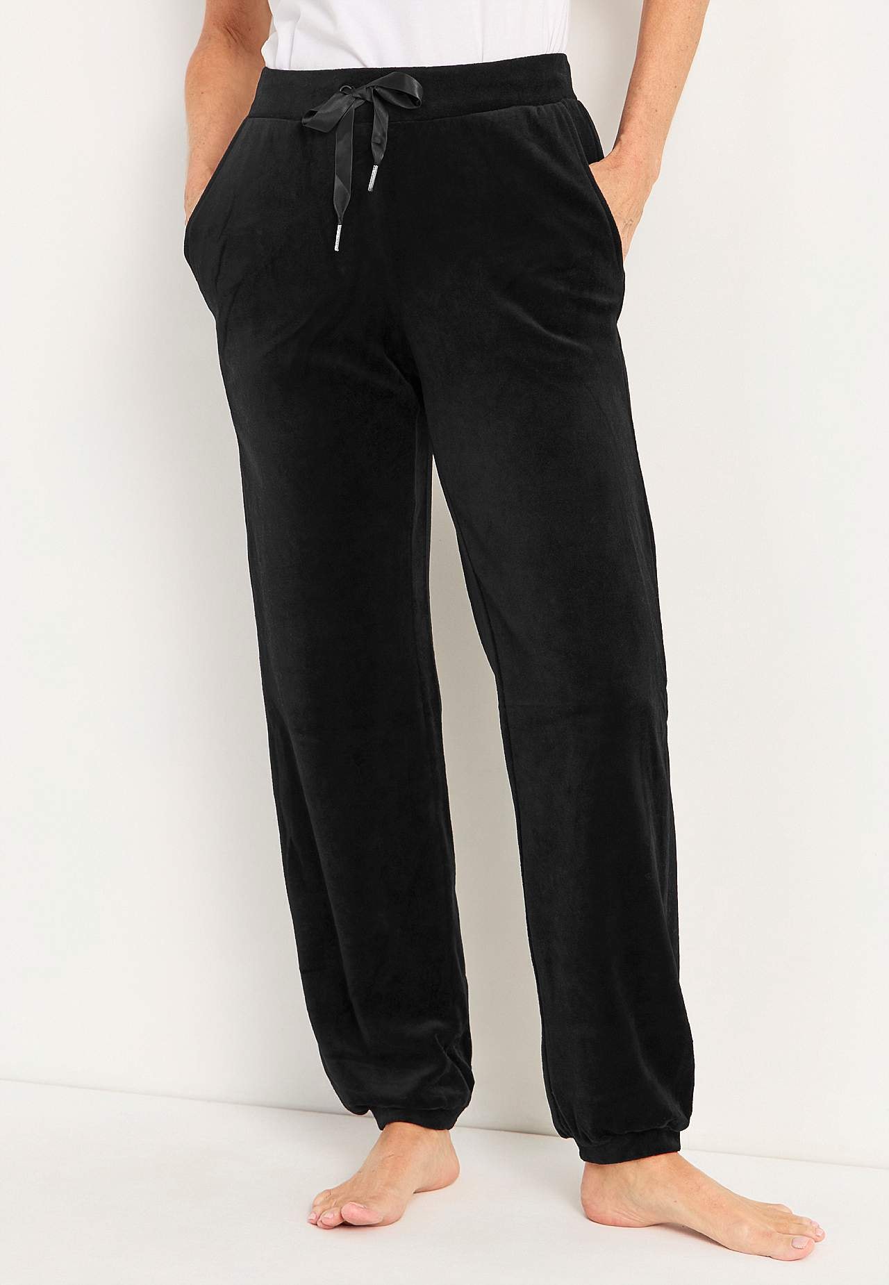 Fluwelen broek met manchet