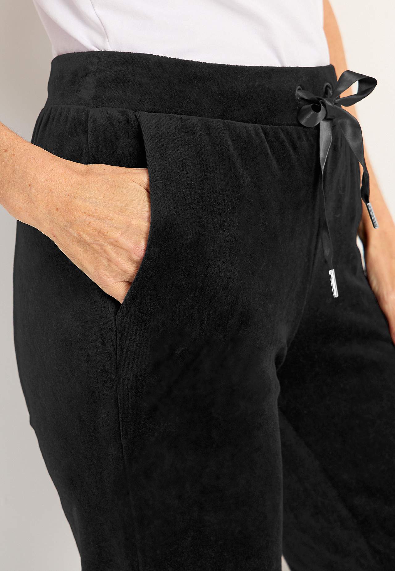 Fluwelen broek met manchet