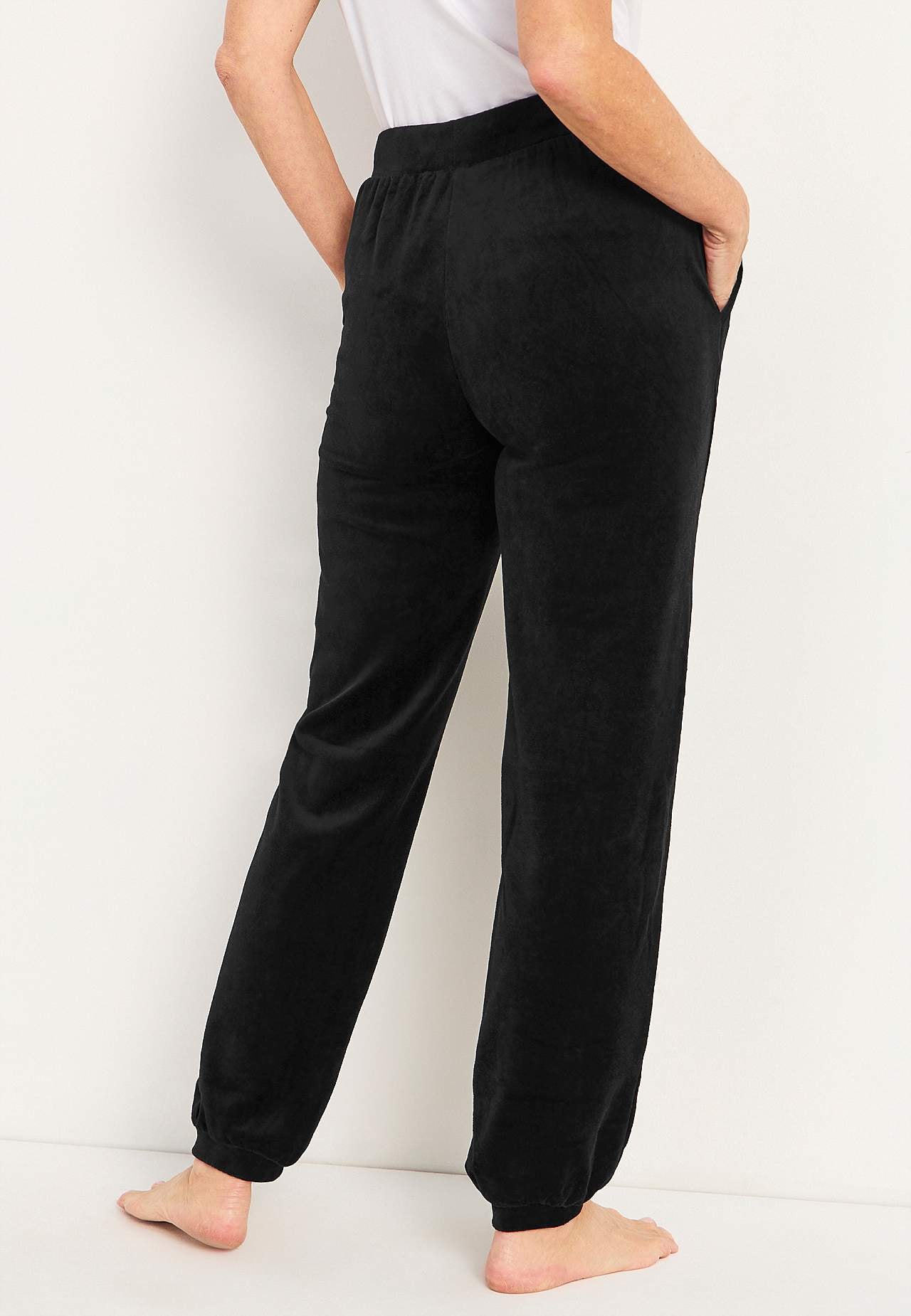 Fluwelen broek met manchet