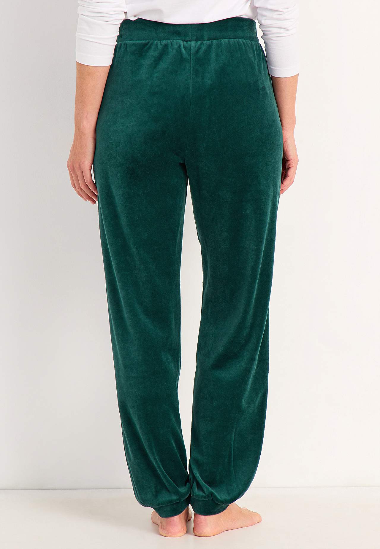 Fluwelen broek met manchet