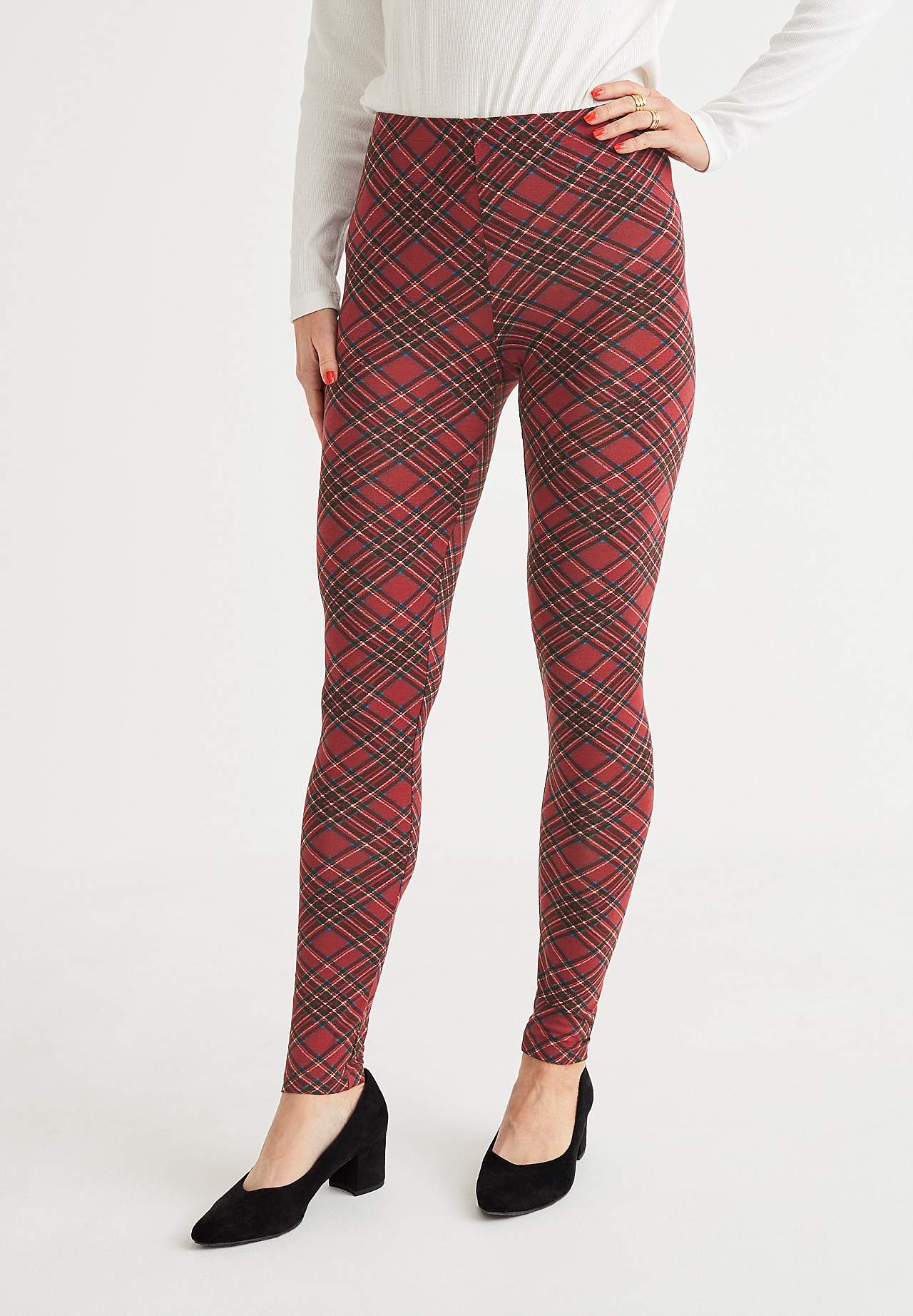 Geruite legging
