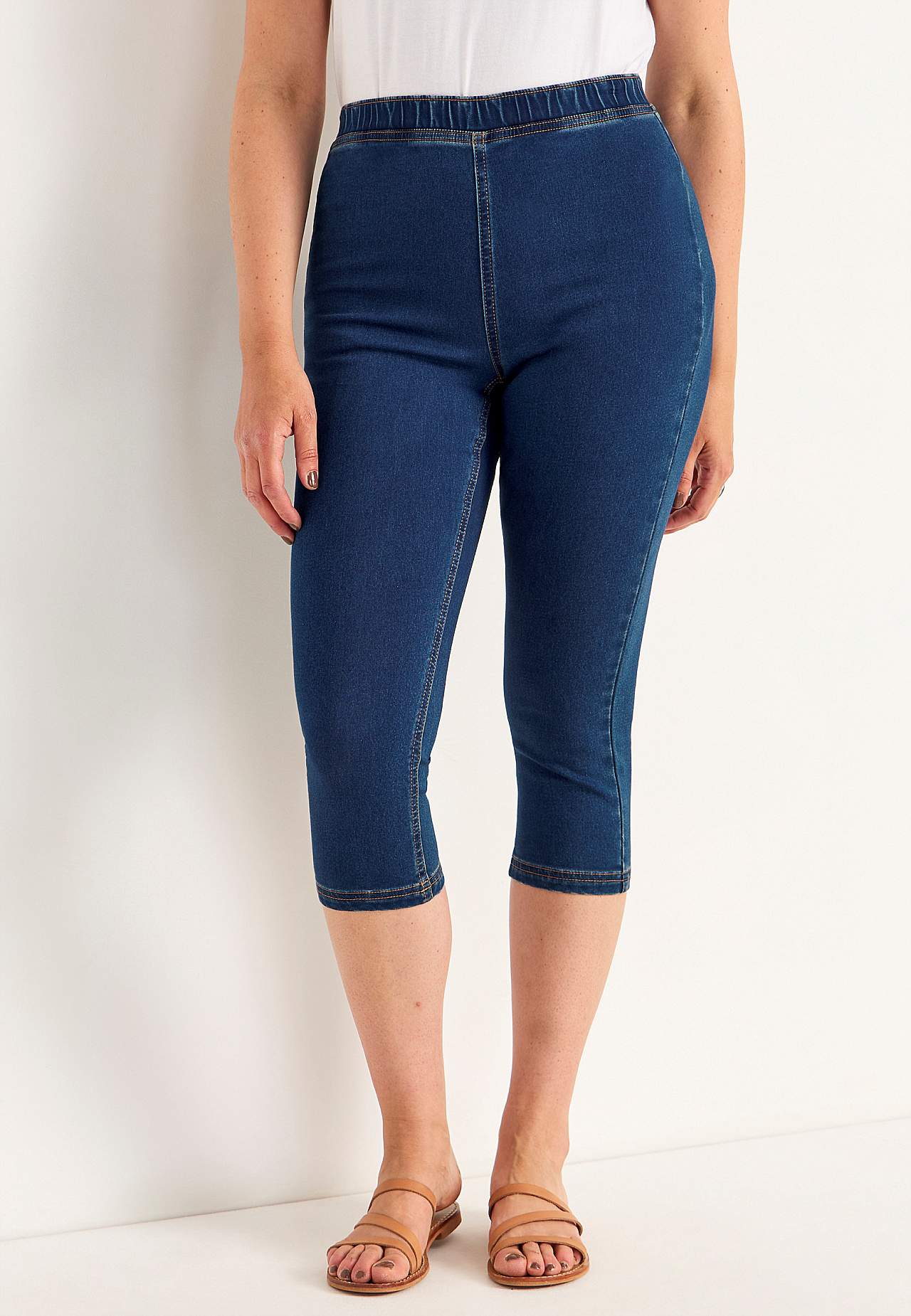 Capri legging van denim