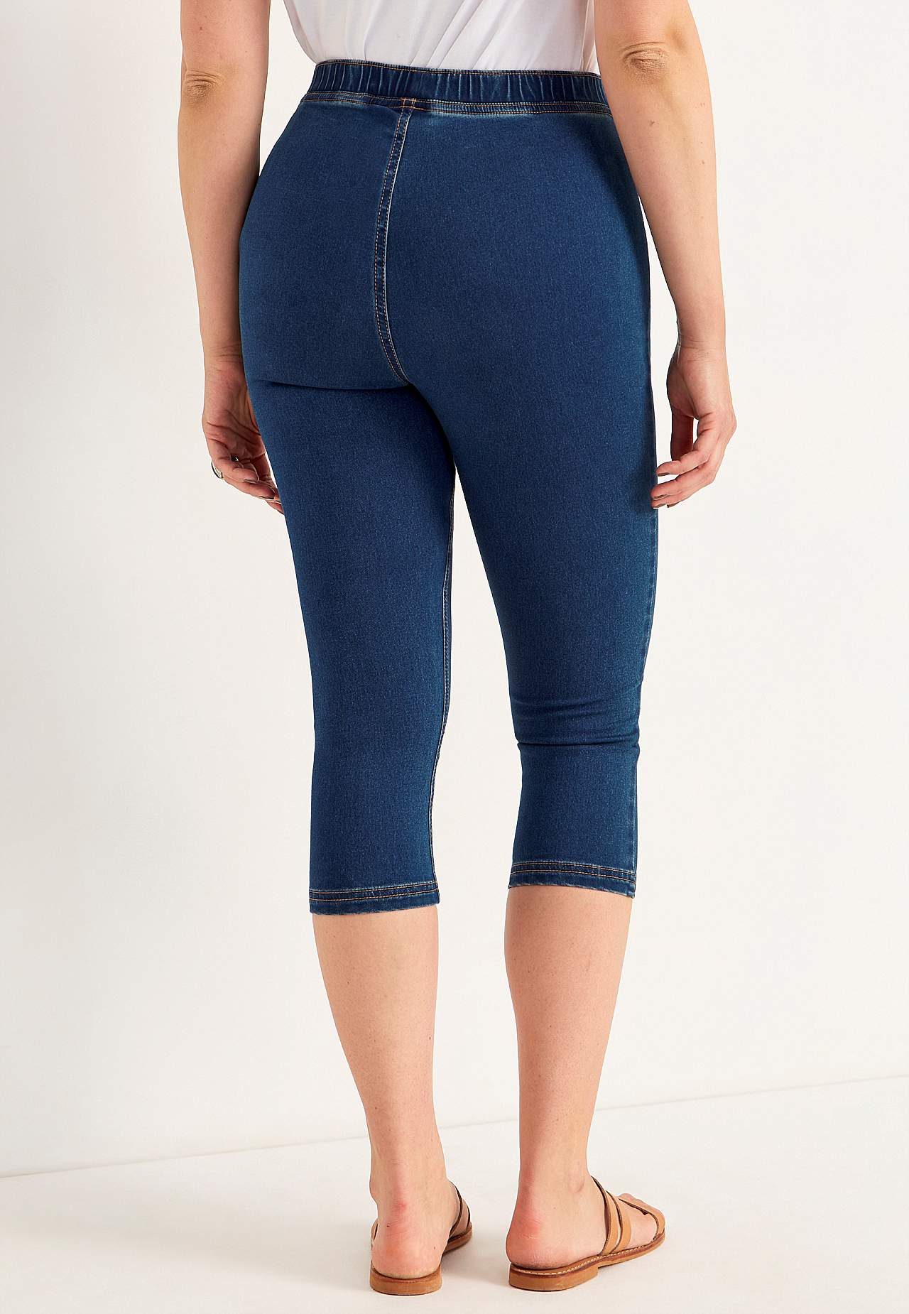 Capri legging van denim