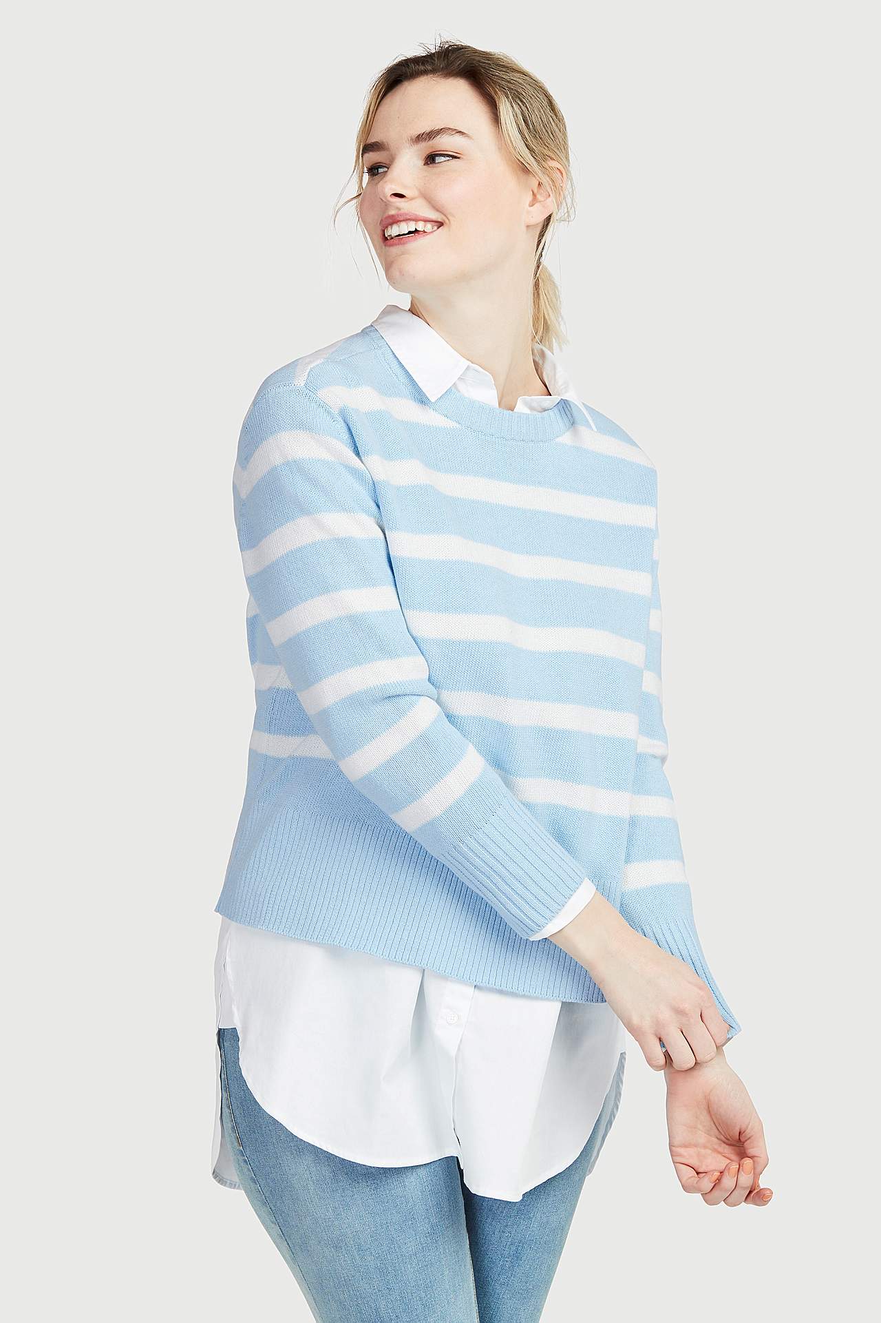 Gestreepte en korte sweater Filippa