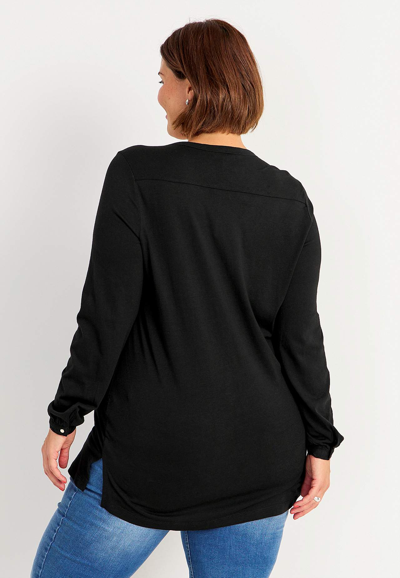 Jersey tuniek met v-necksnit