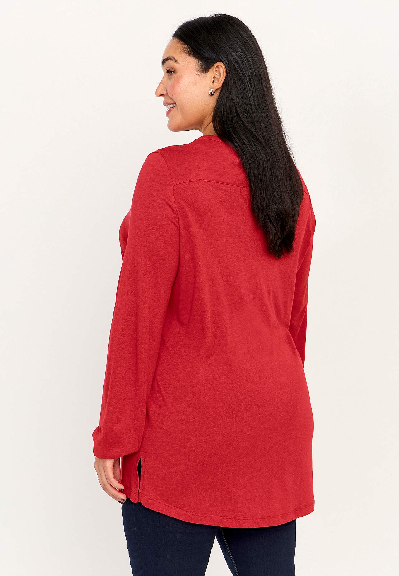 Jersey tuniek met v-necksnit