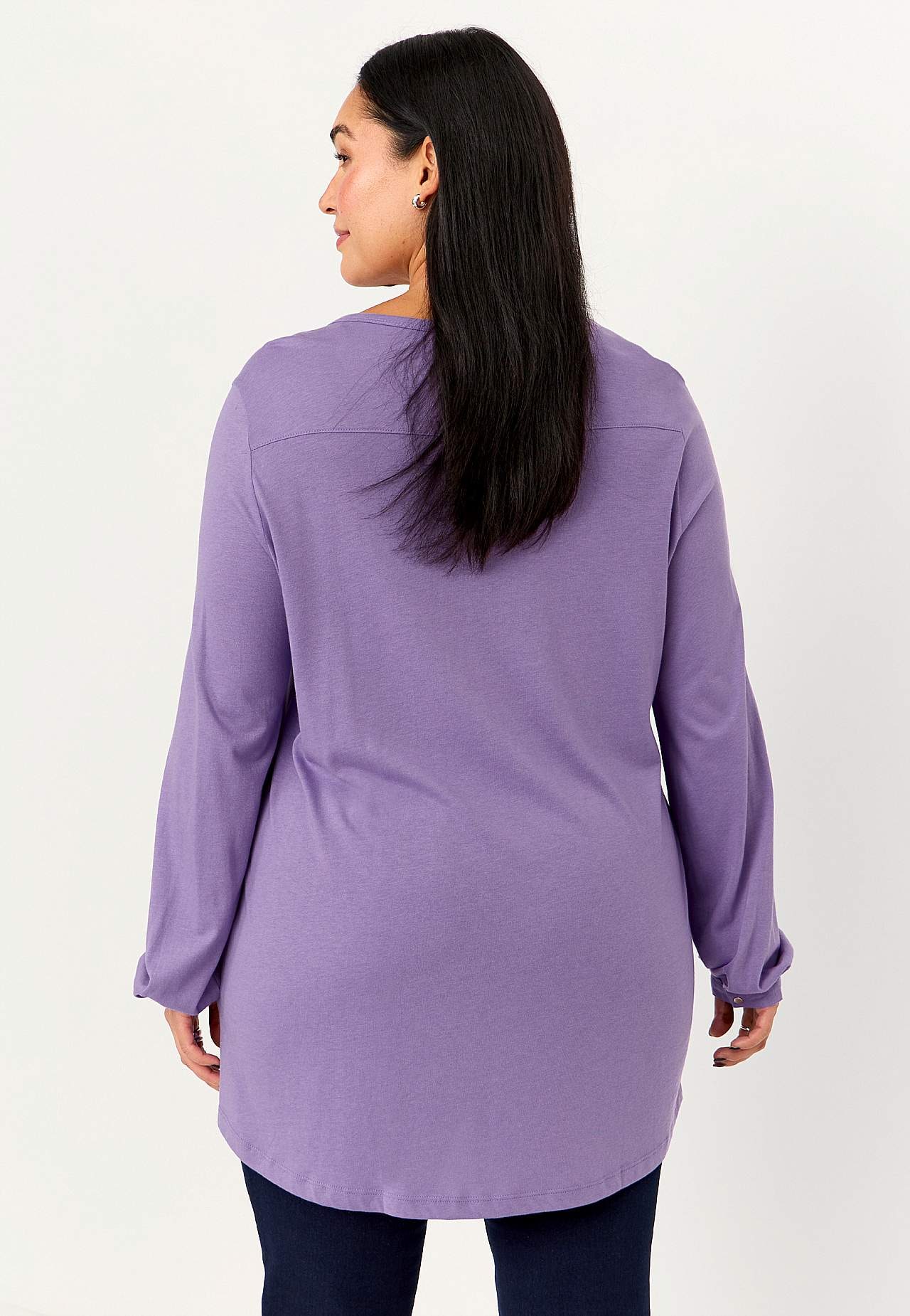 Jersey tuniek met v-necksnit