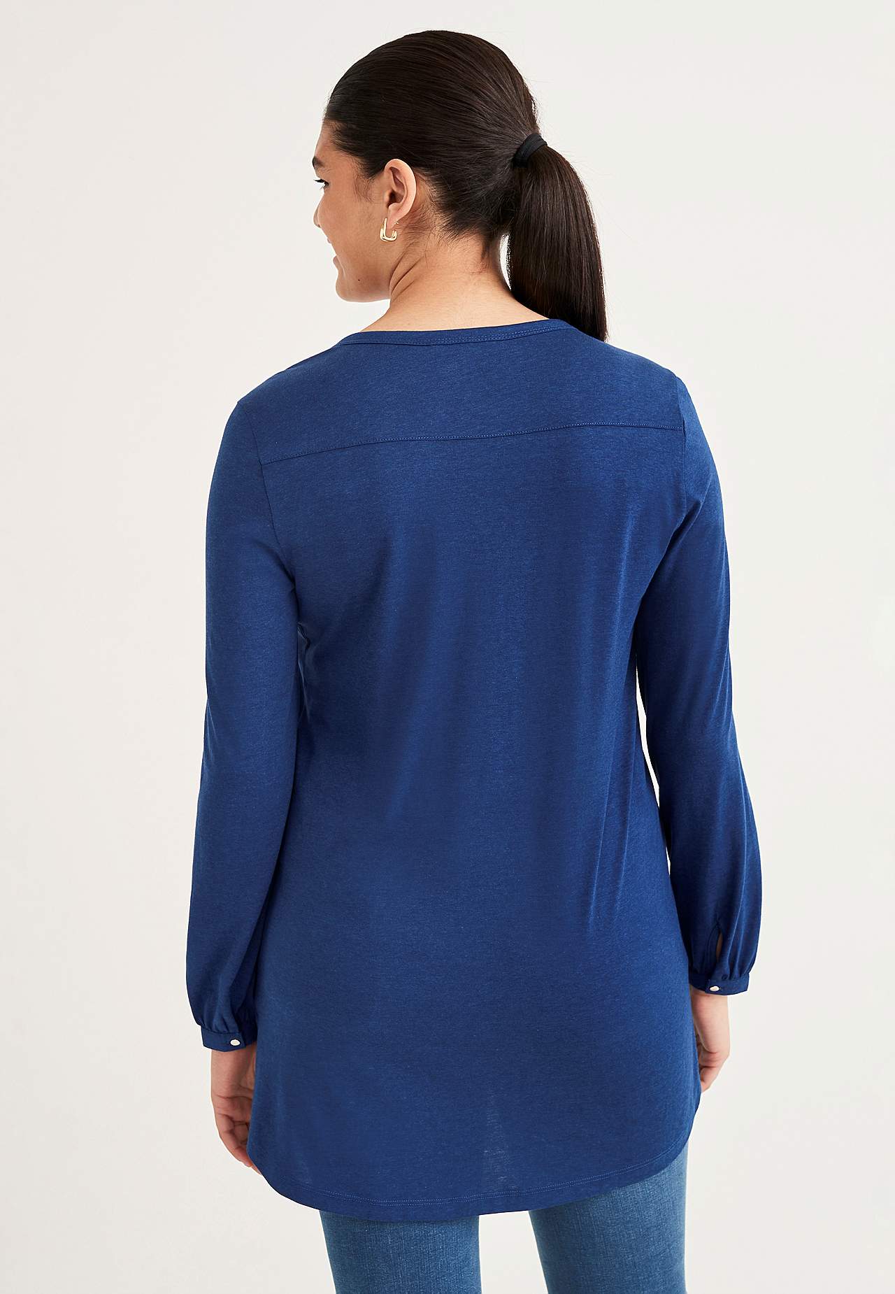 Jersey tuniek met v-necksnit