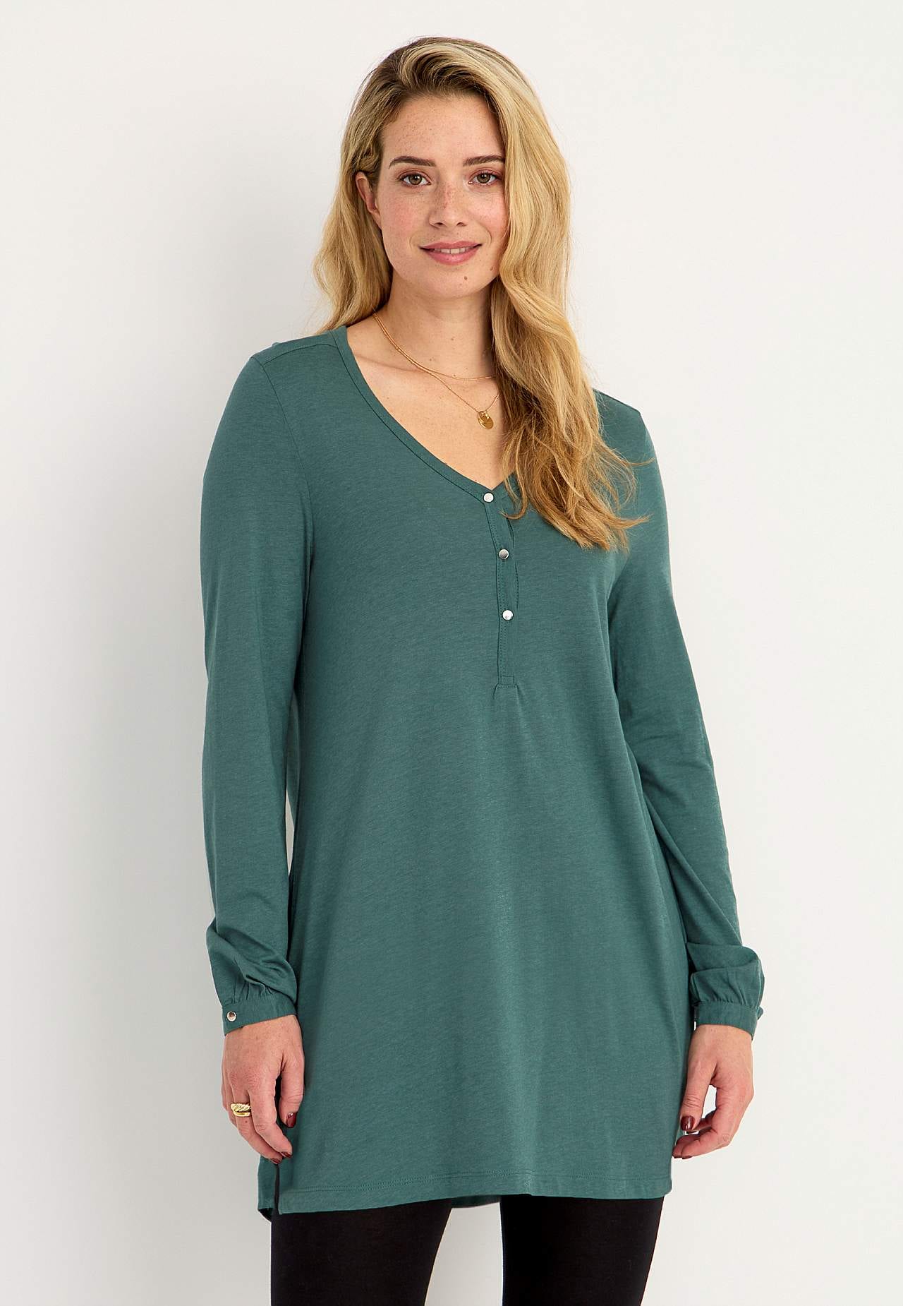 Jersey tuniek met v-necksnit