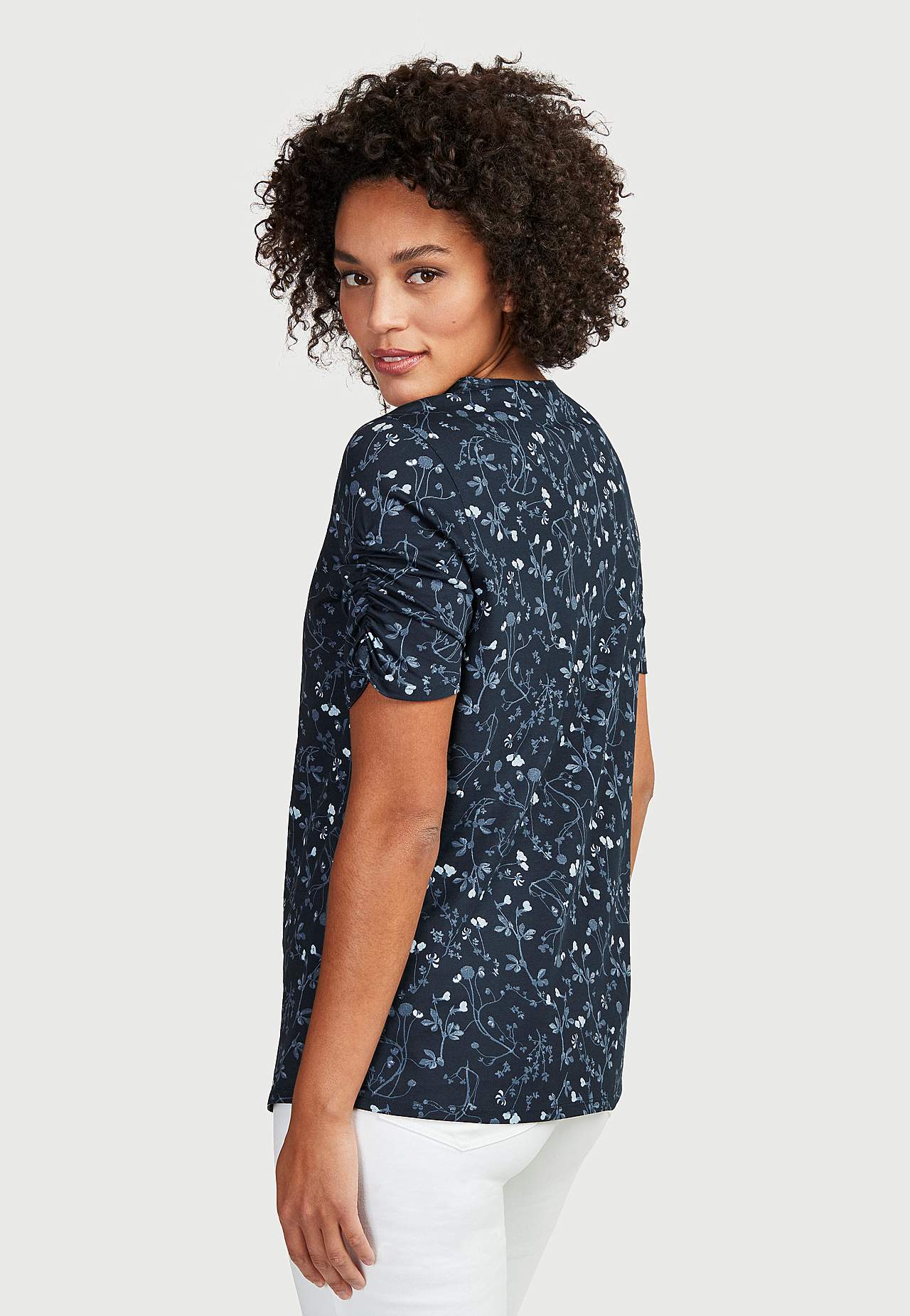 Jersey-topje met verzamelde mouwen Set van 2
