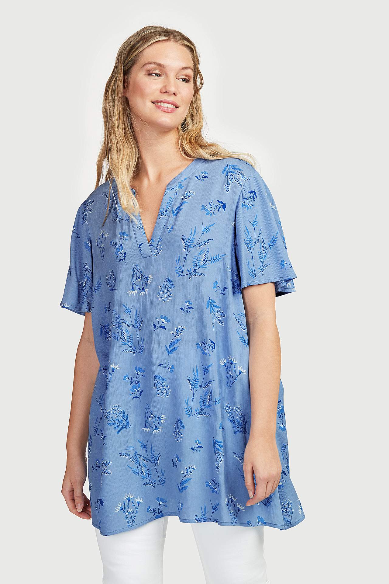 Van crèpe tuniek