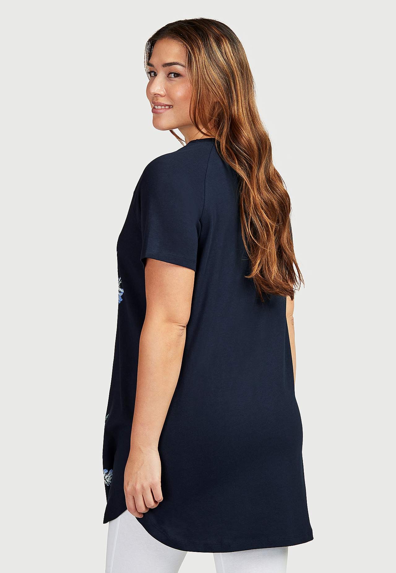 Patroonvormige jersey tunieken Set van 2