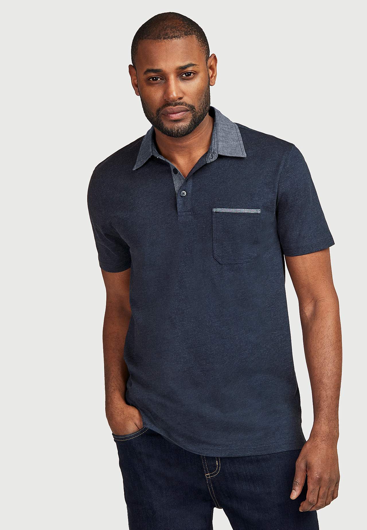 T-shirt met kraag