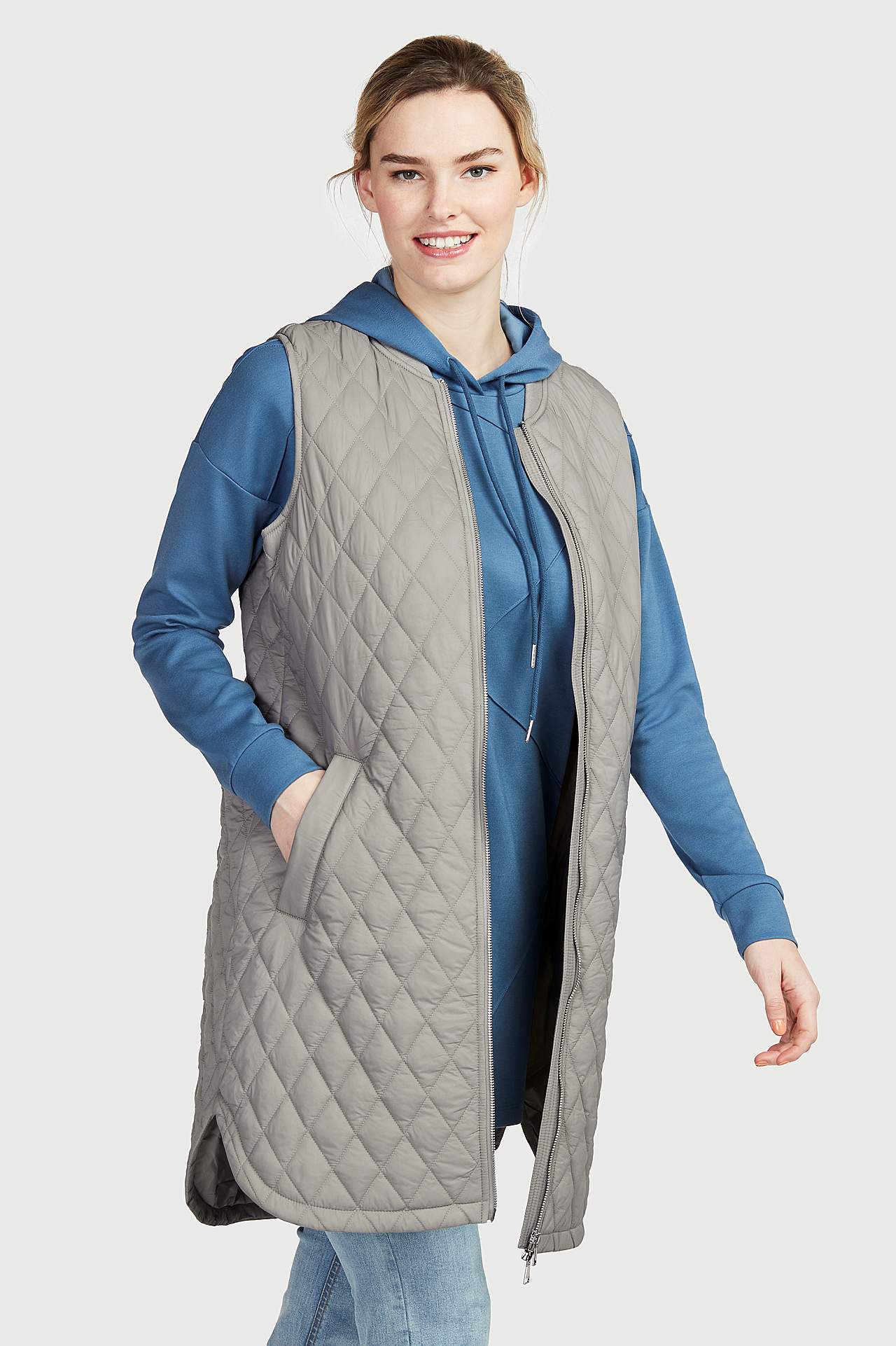 Gewatteerd en lang vest
