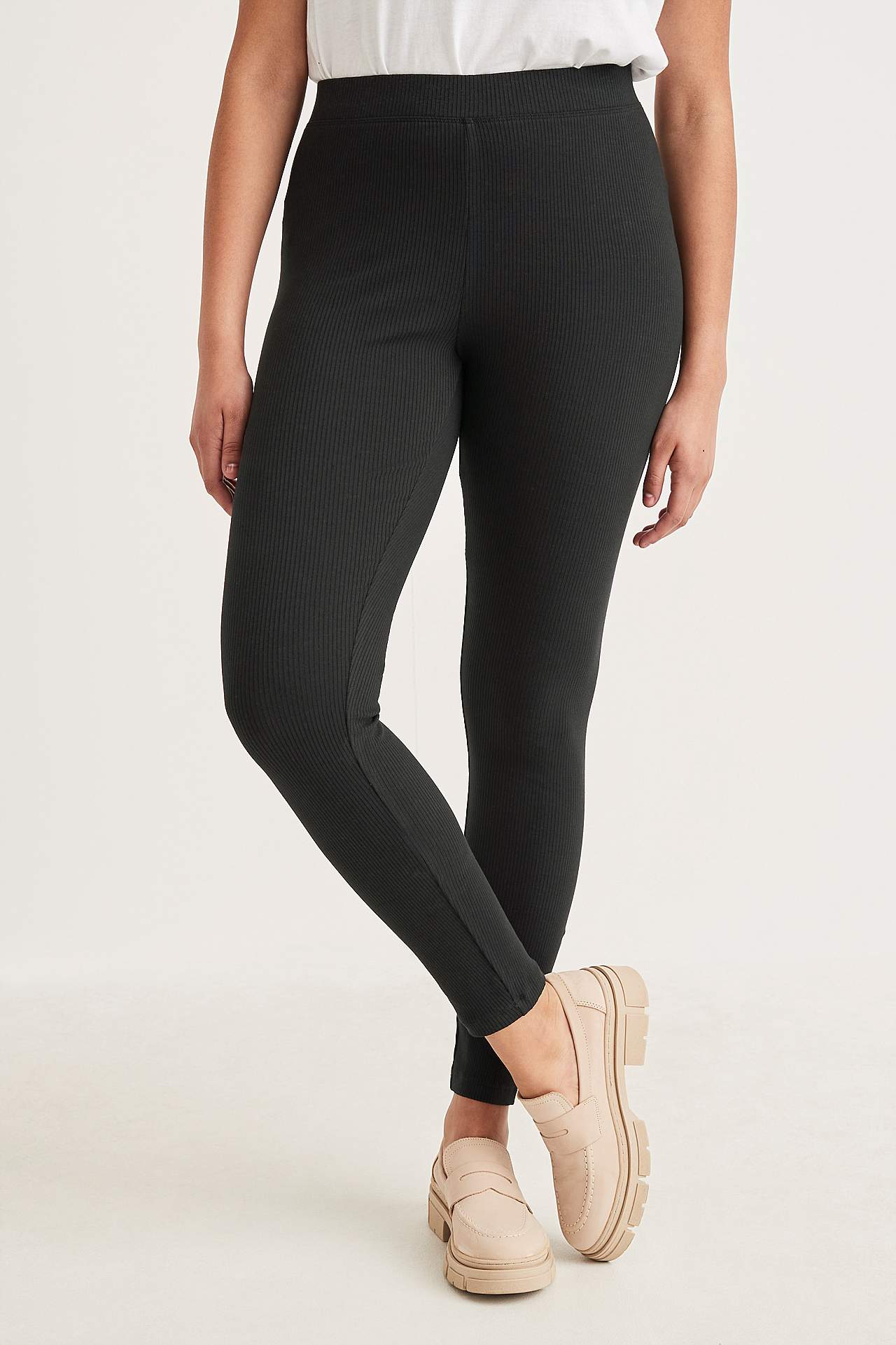 Geribbelde legging