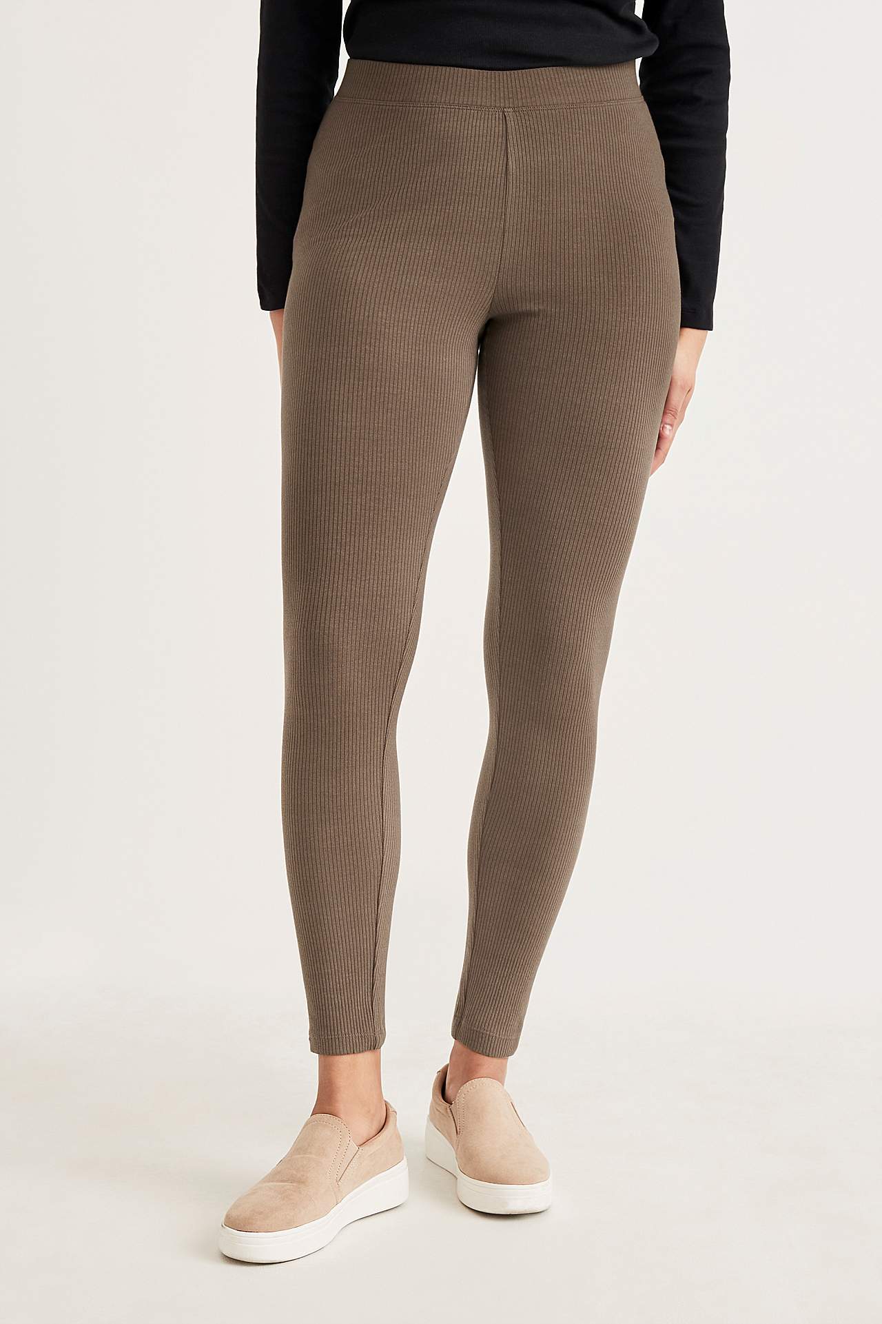 Geribbelde legging