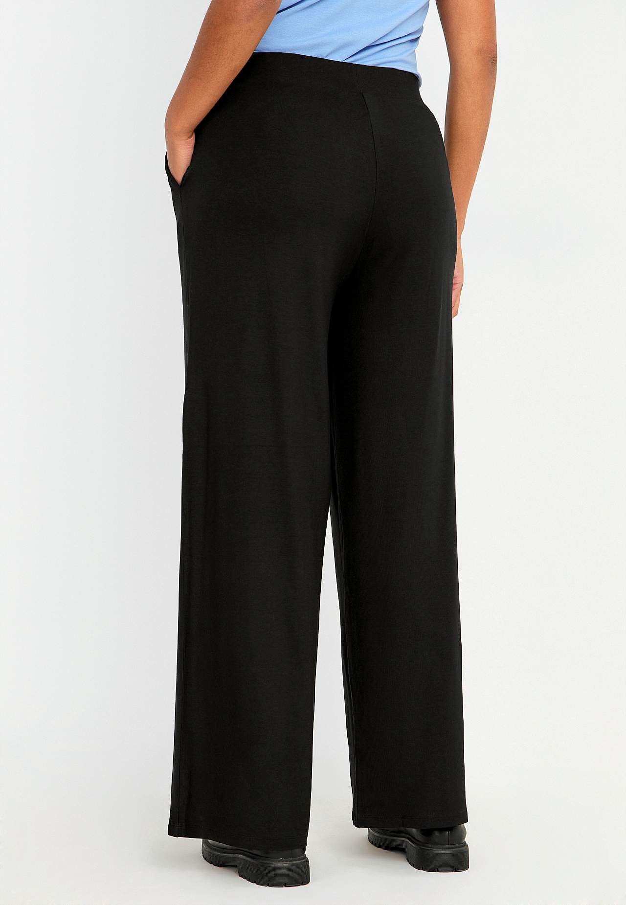 Wijde jersey broek
