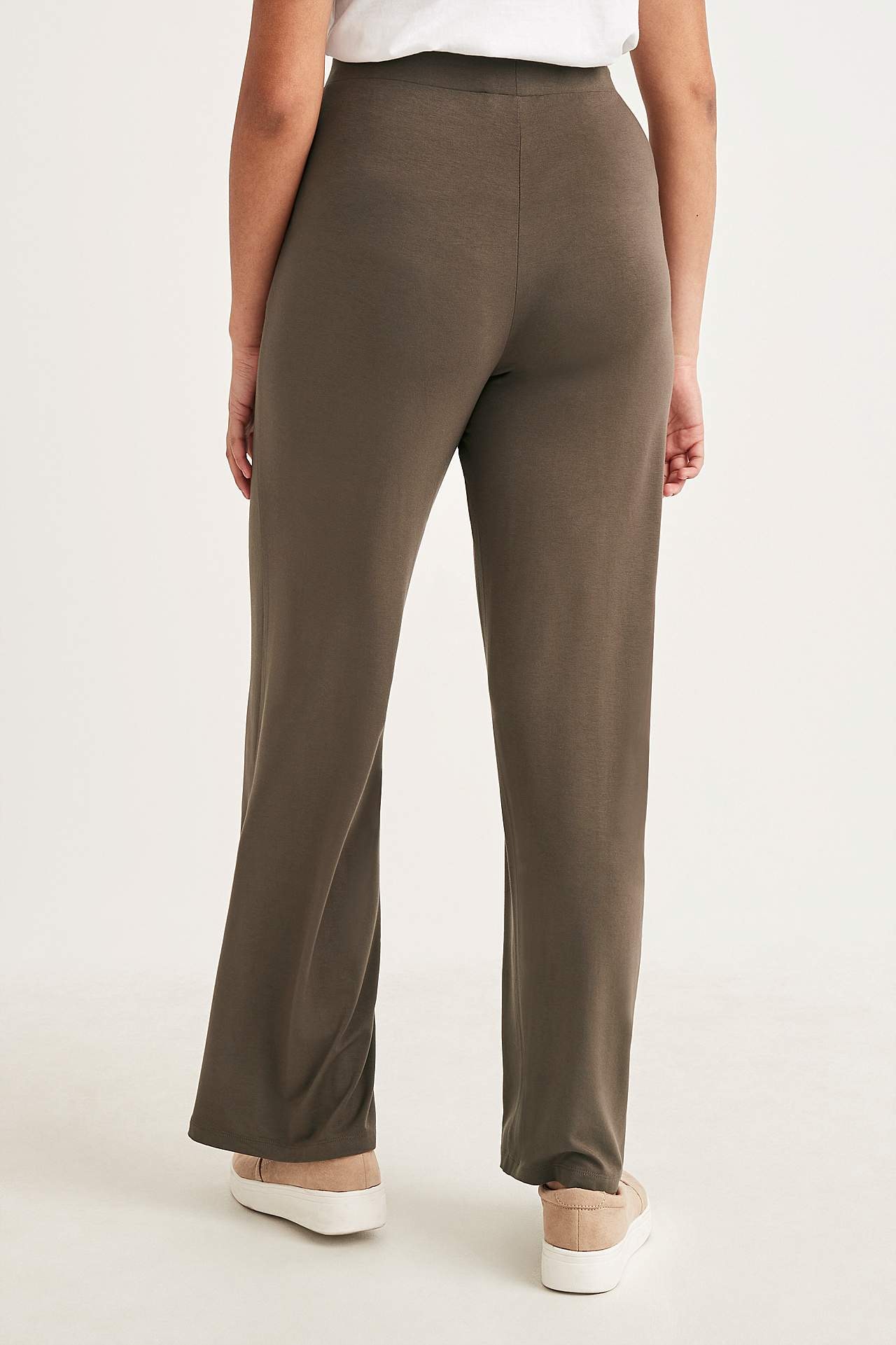 Wijde jersey broek