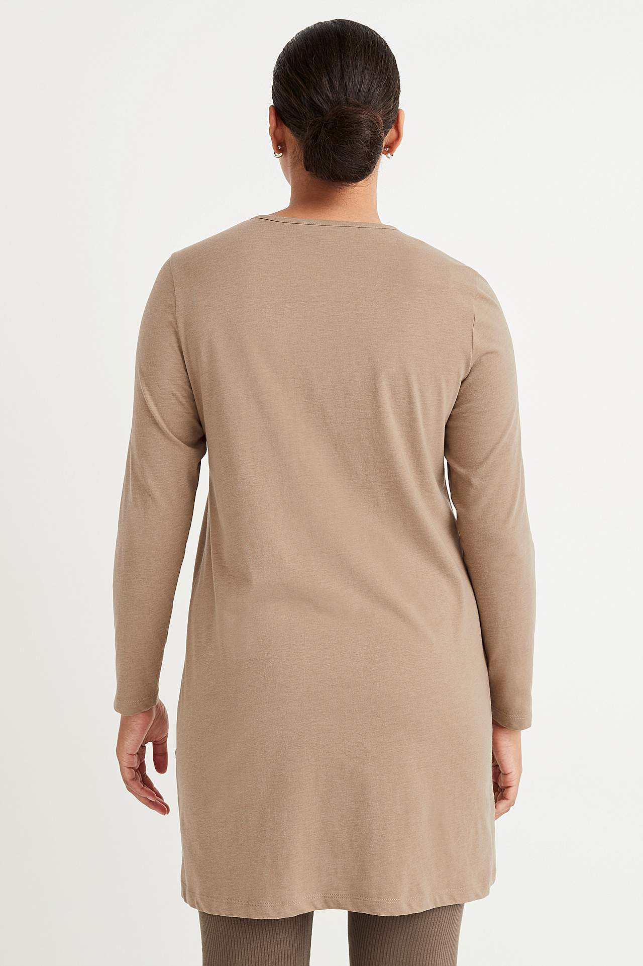 Jersey tuniek met lange mouwen met zakken Hilda