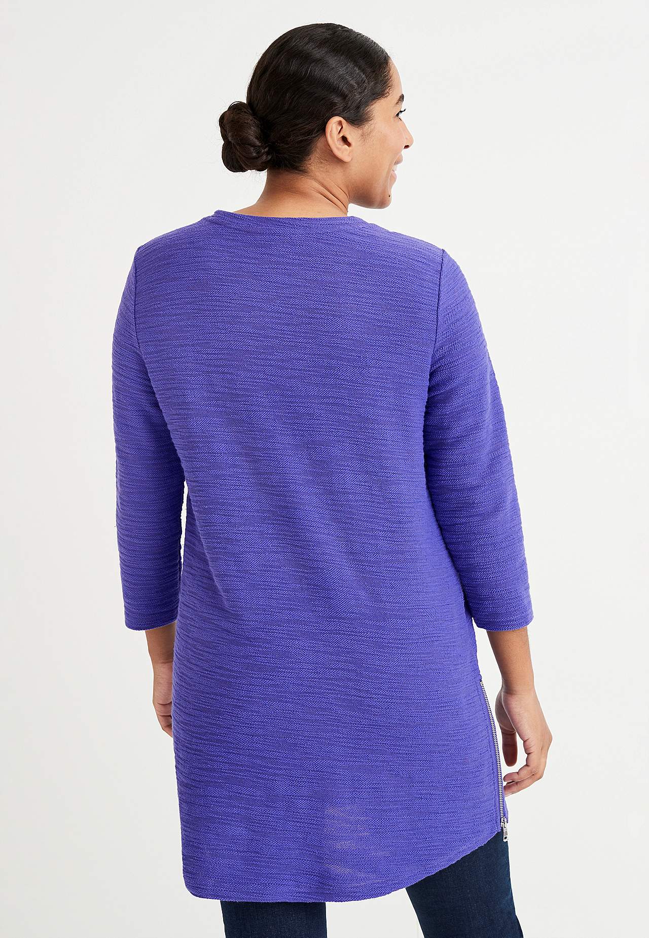 Zachte tuniek met 3/4 lengte mouwen