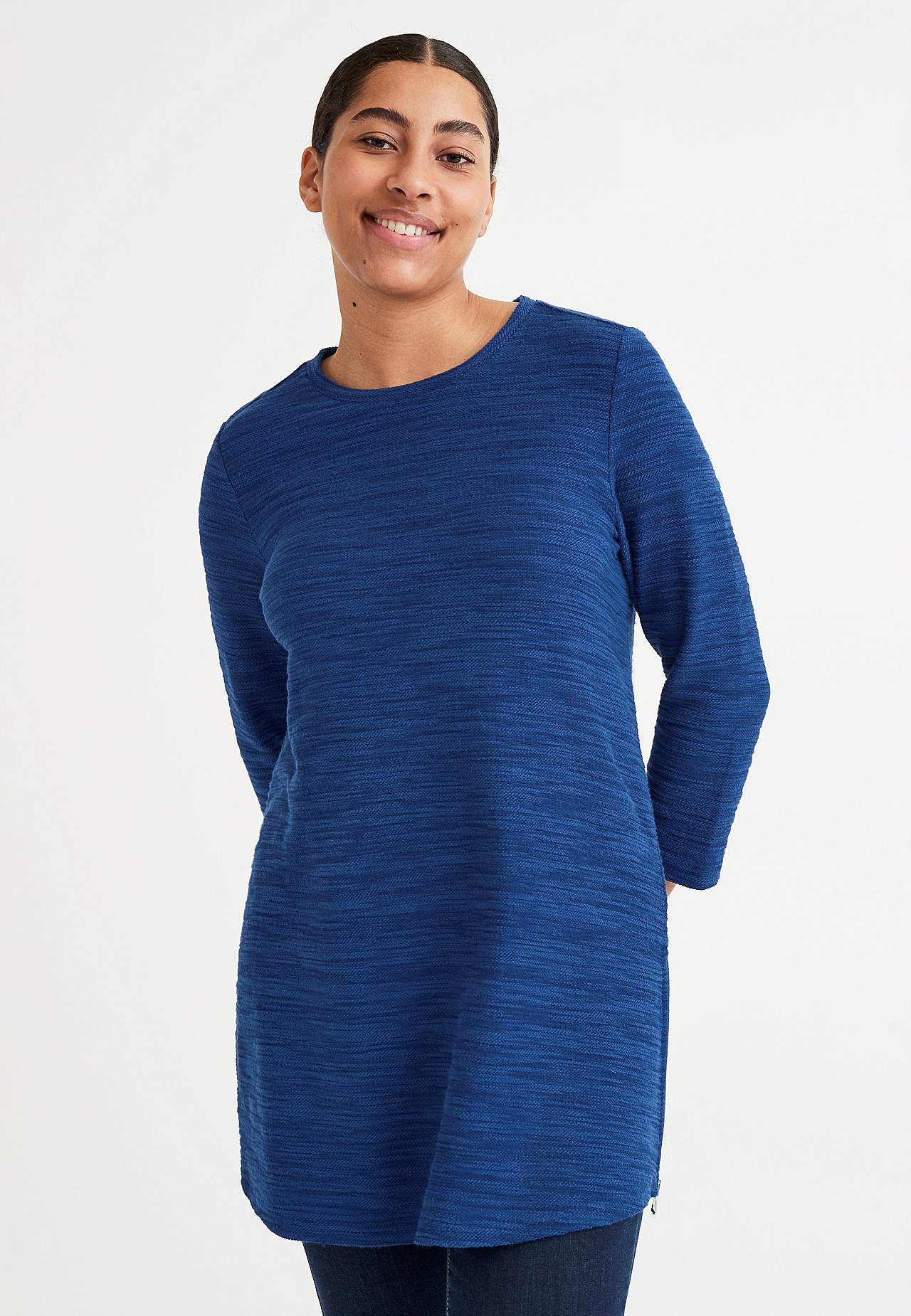 Zachte tuniek met 3/4 lengte mouwen