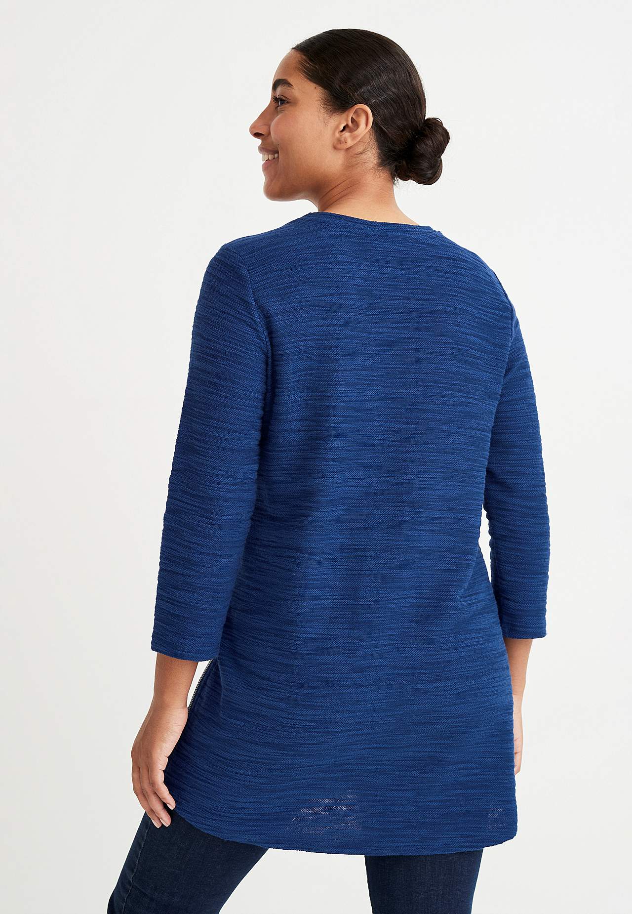 Zachte tuniek met 3/4 lengte mouwen