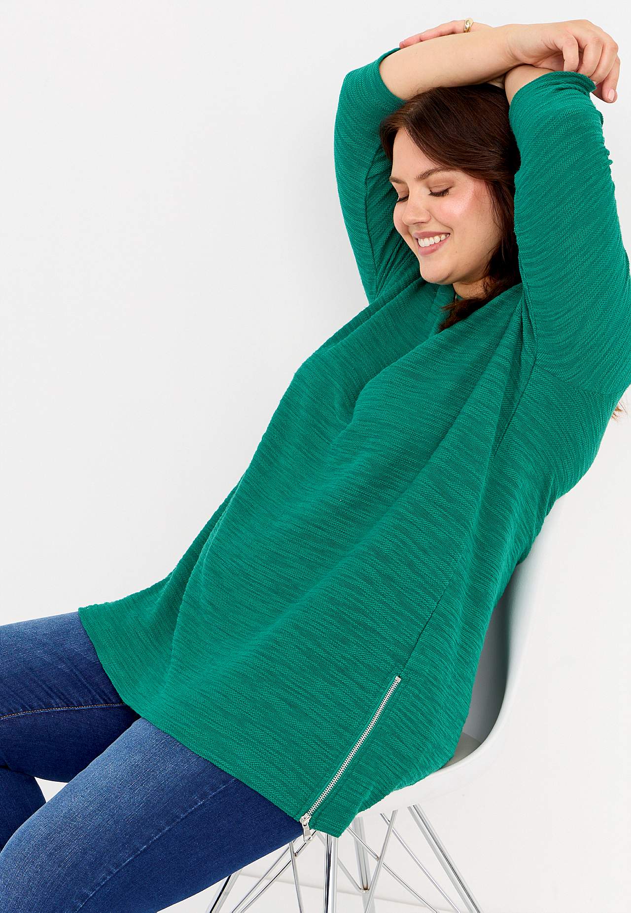 Zachte tuniek met 3/4 lengte mouwen