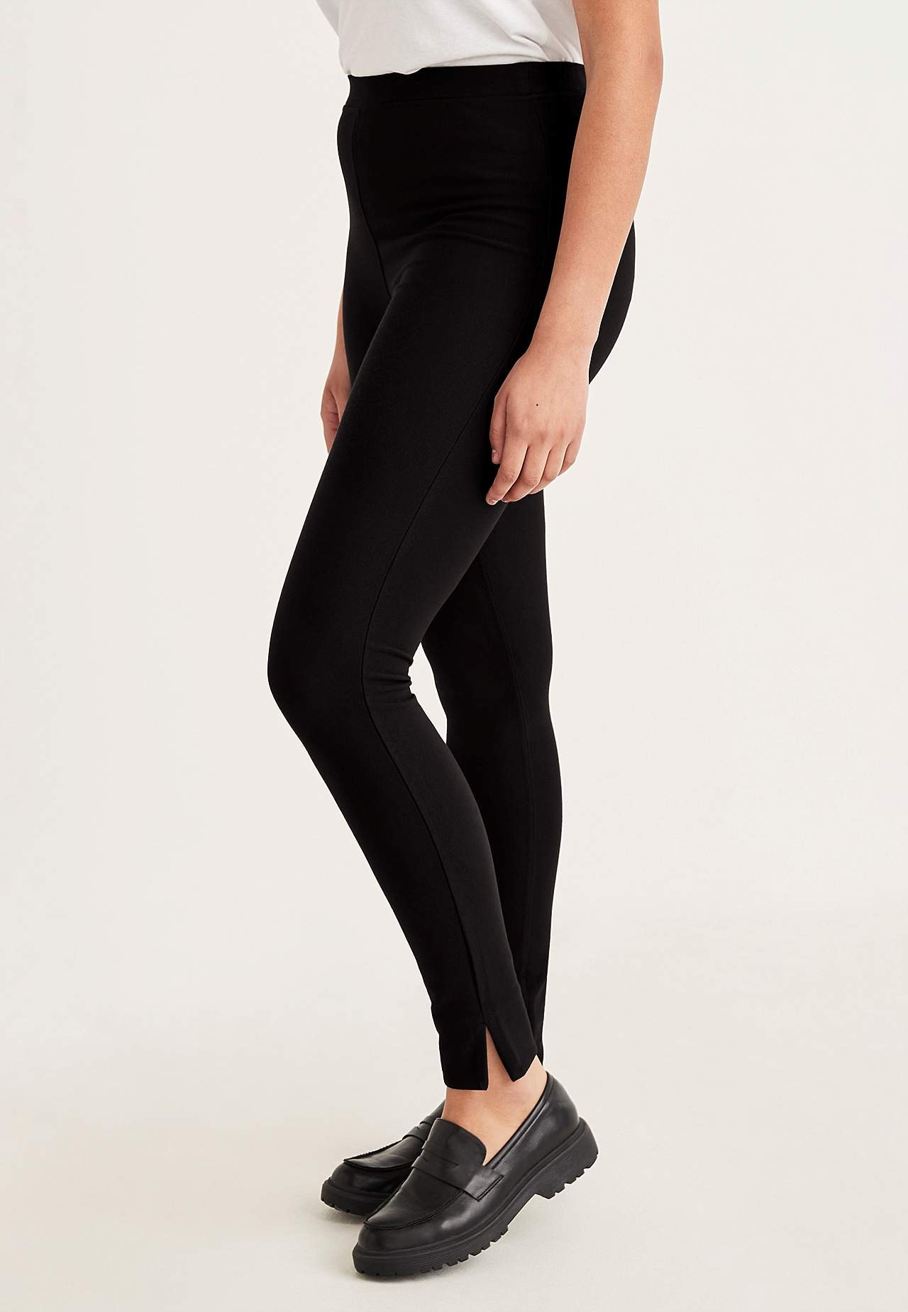 Legging van tricot met stretch keperstof