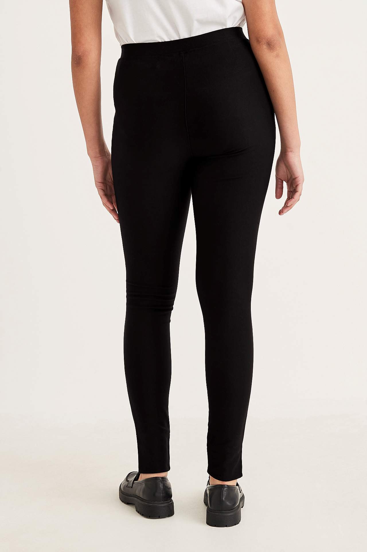 Legging van tricot met stretch keperstof