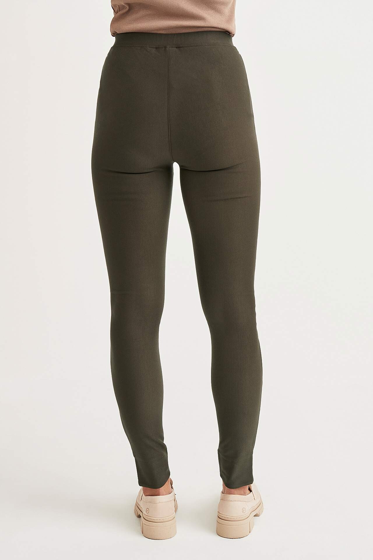 Legging van tricot met stretch keperstof