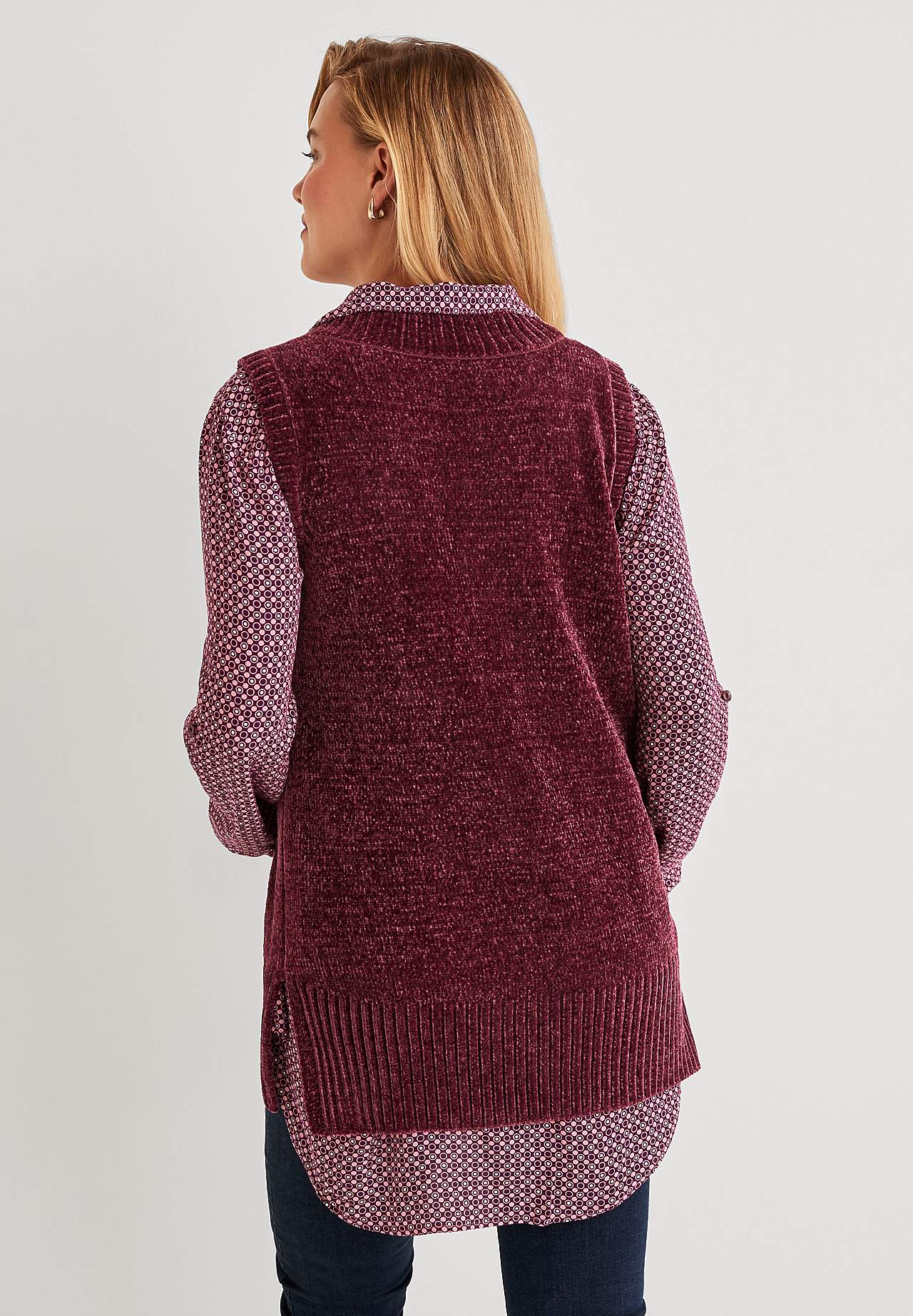 Zachte vest van chenille