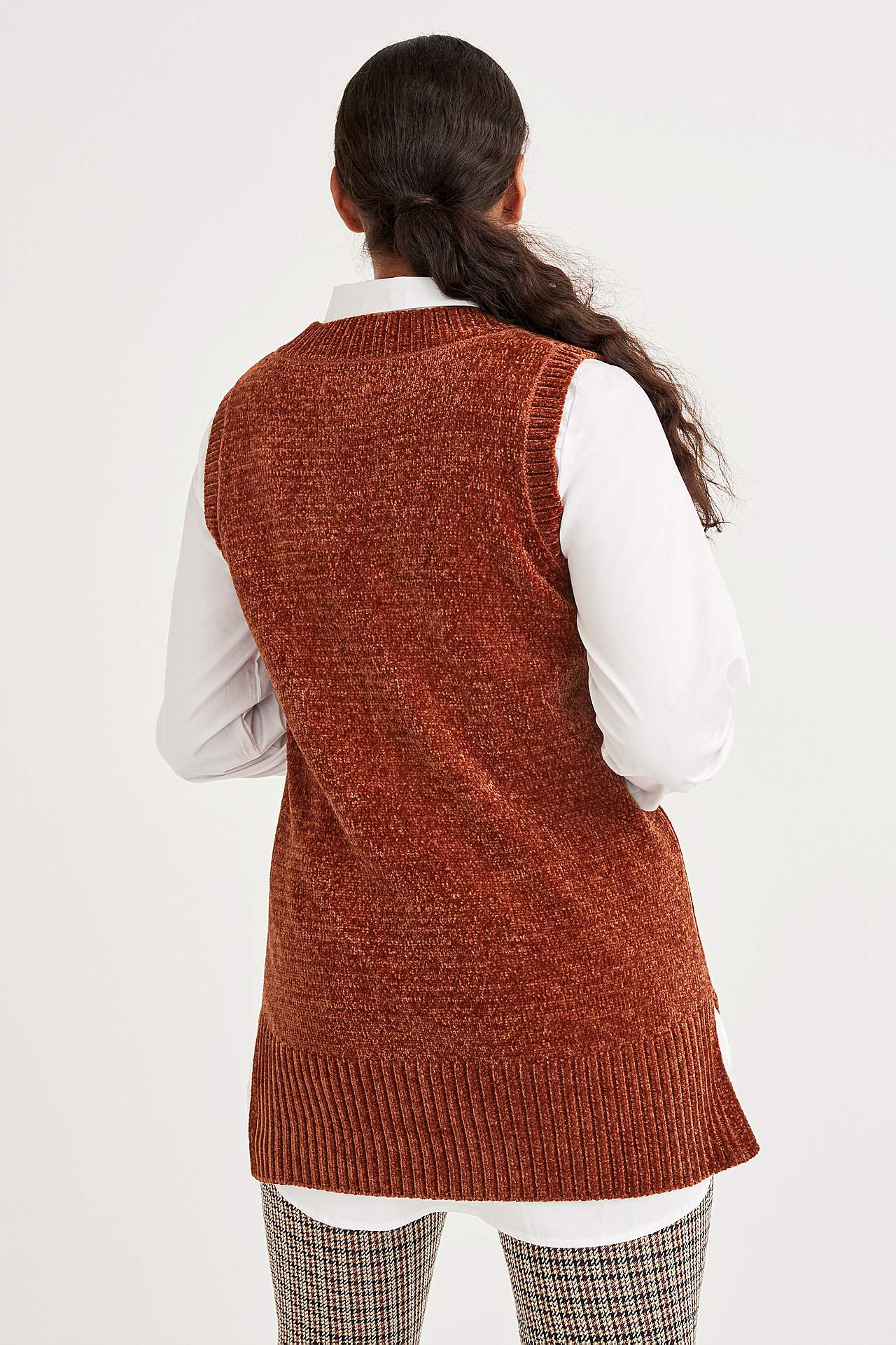 Zachte vest van chenille