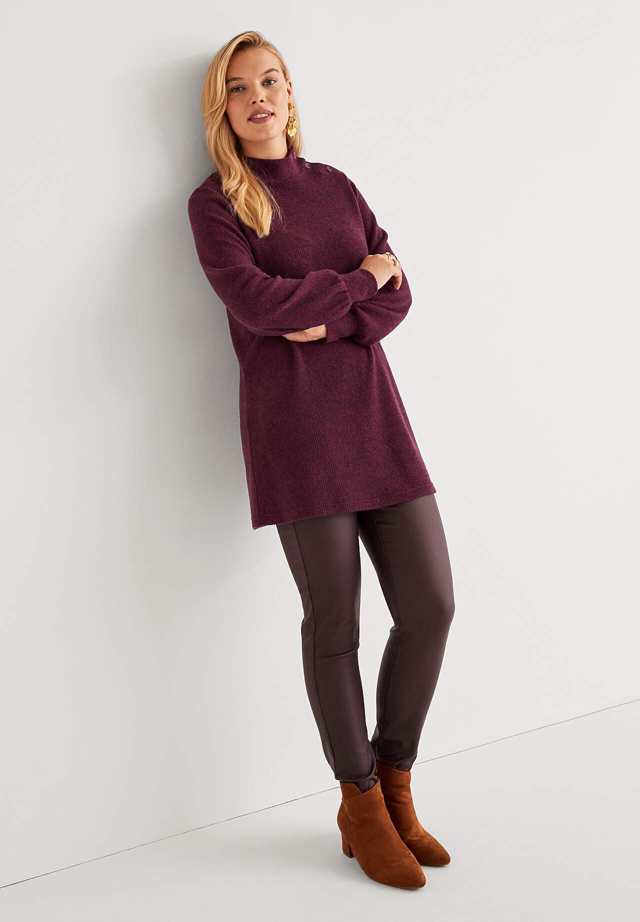 Zachte tuniek met turtleneck Beata