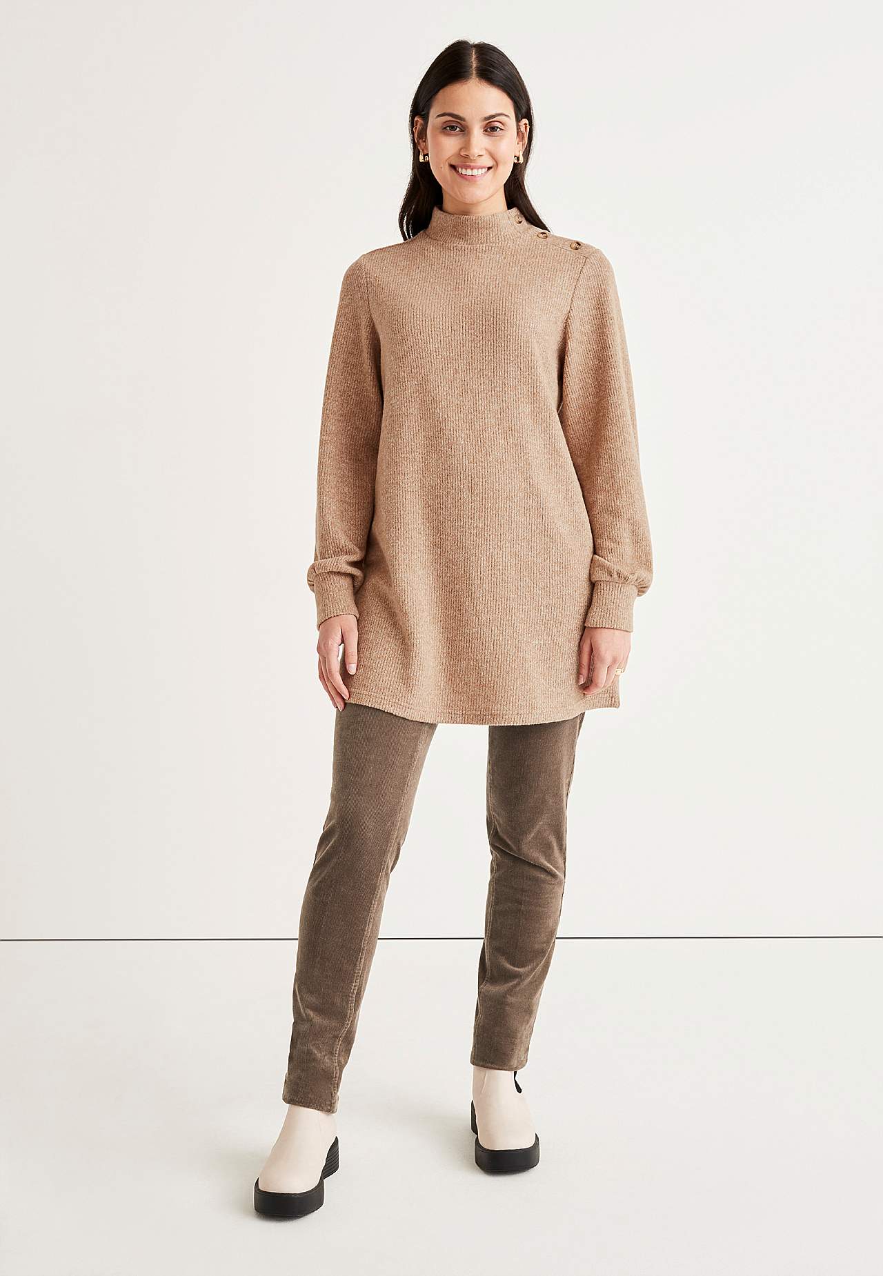 Zachte tuniek met turtleneck Beata