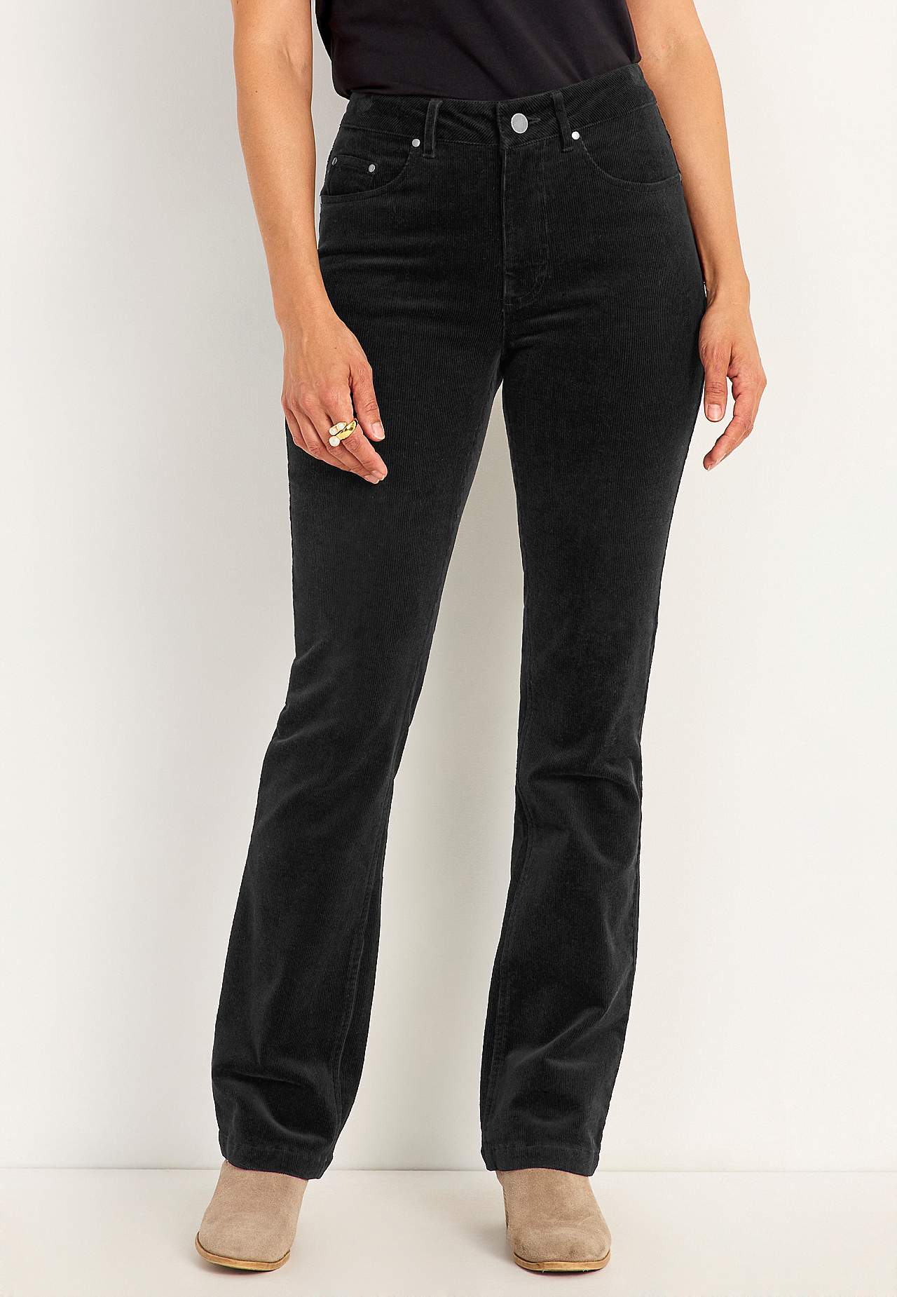Elastische ribfluwelen broek