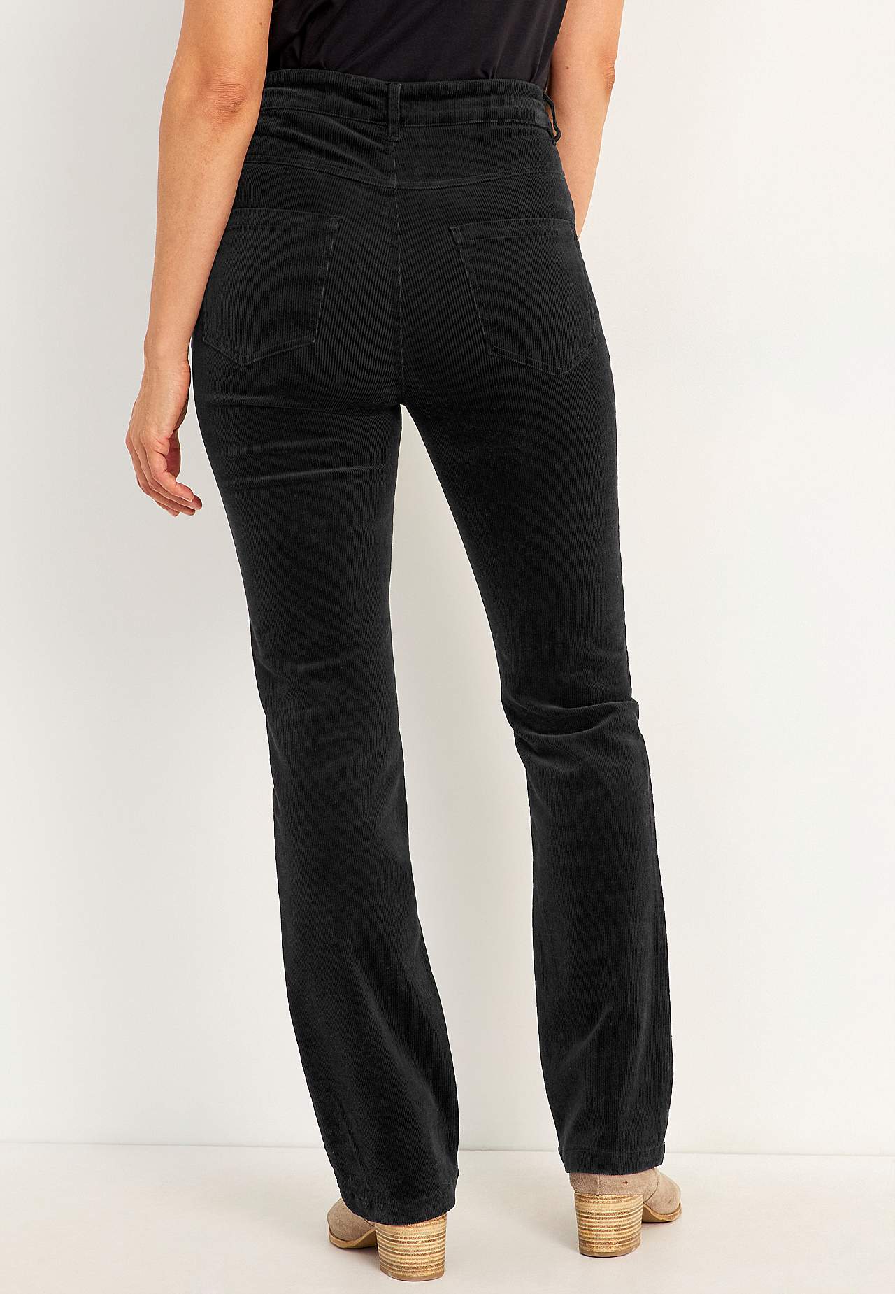 Elastische ribfluwelen broek