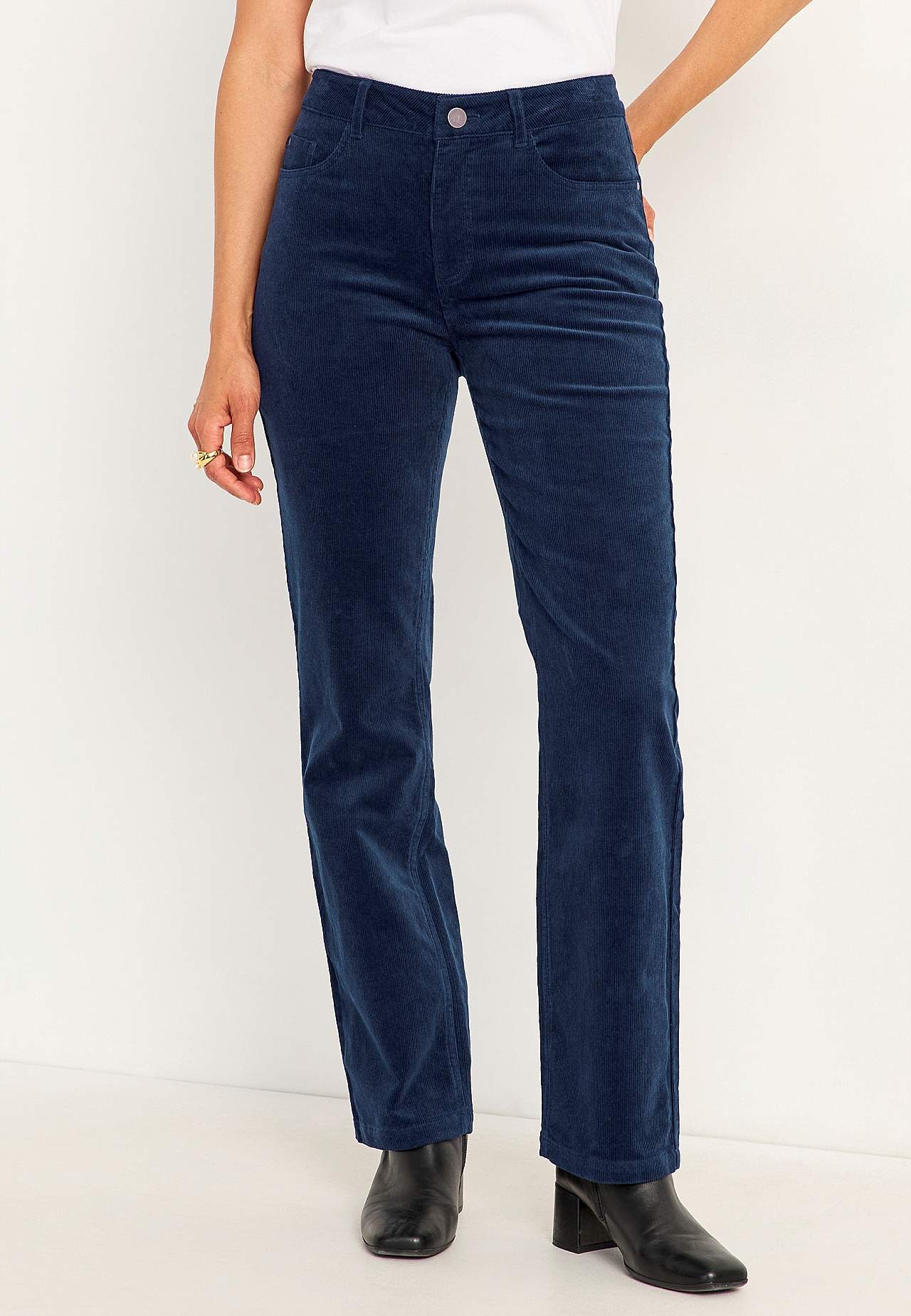 Elastische ribfluwelen broek