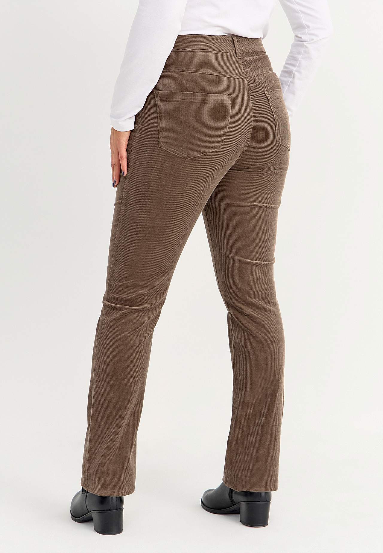 Elastische ribfluwelen broek
