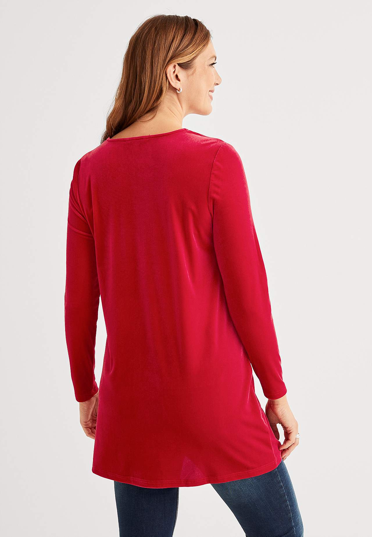 Fluwelen tuniek met glans