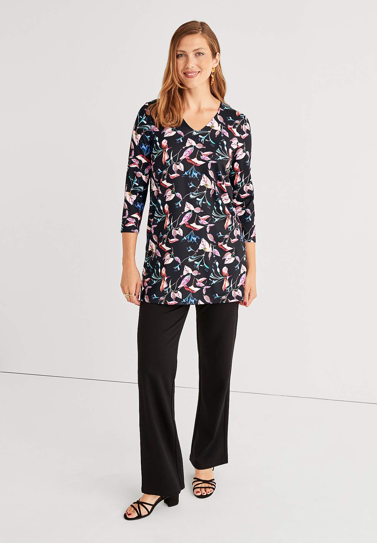 Jersey tuniek met kantpatroon Nelly