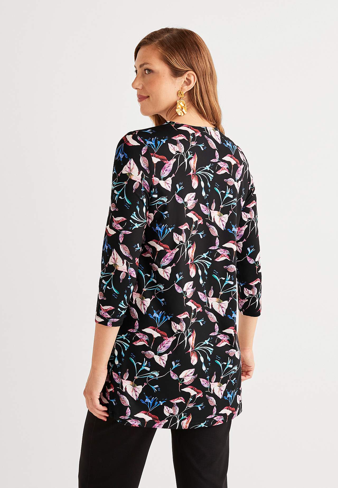 Jersey tuniek met kantpatroon Nelly