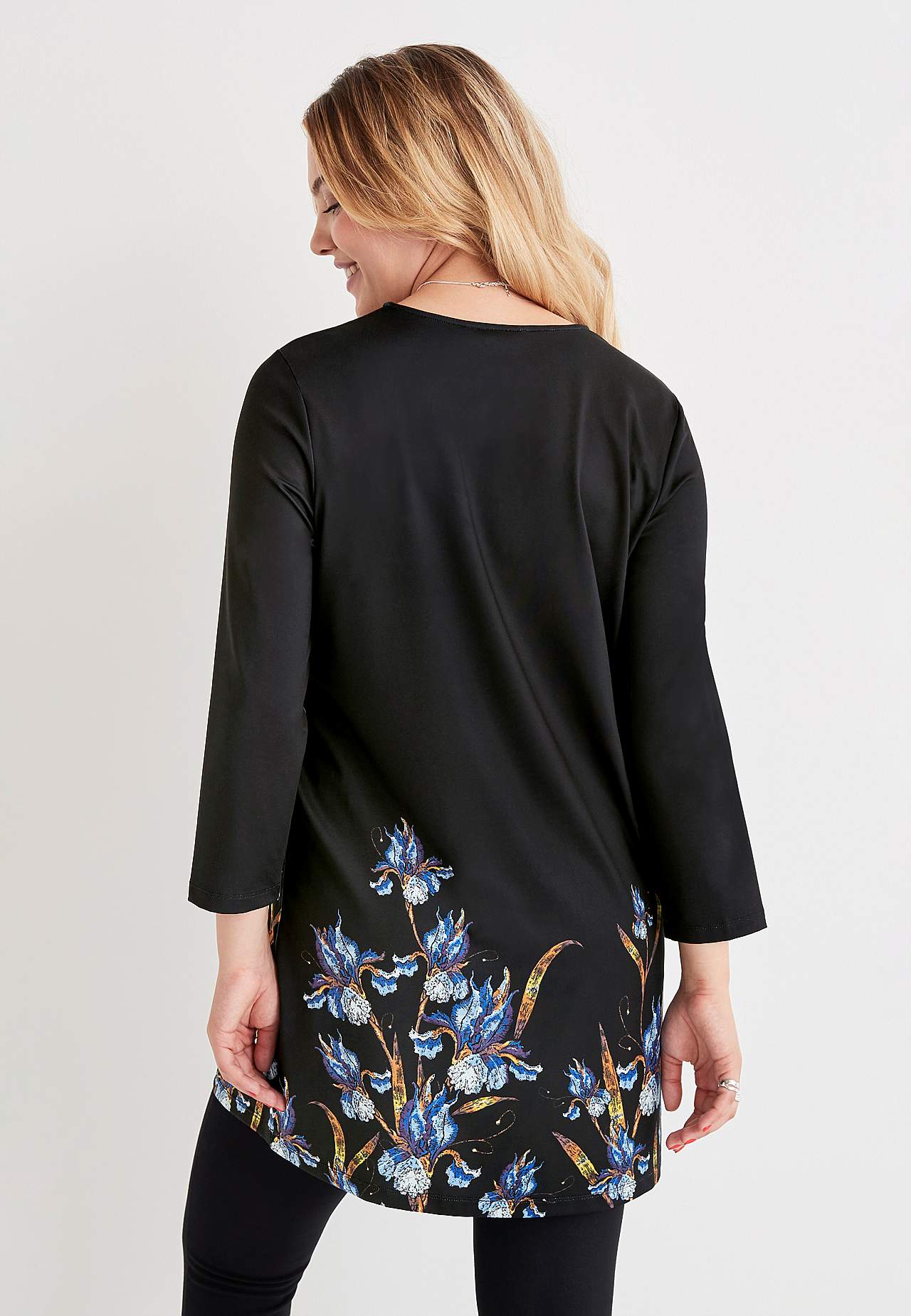 Jersey tuniek met kantpatroon Nelly