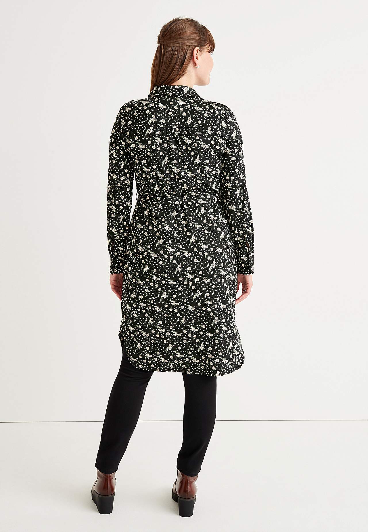 Patroonvormige overhemdjurk