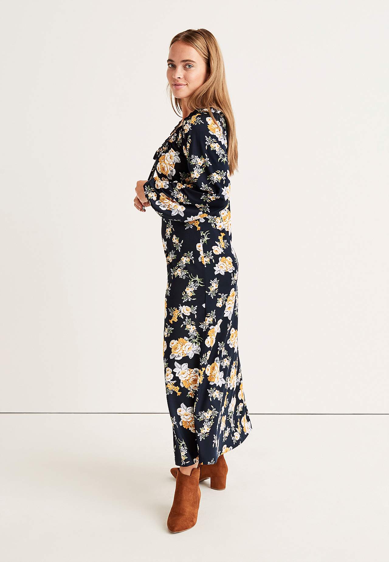 Patroonvormige maxi jurk