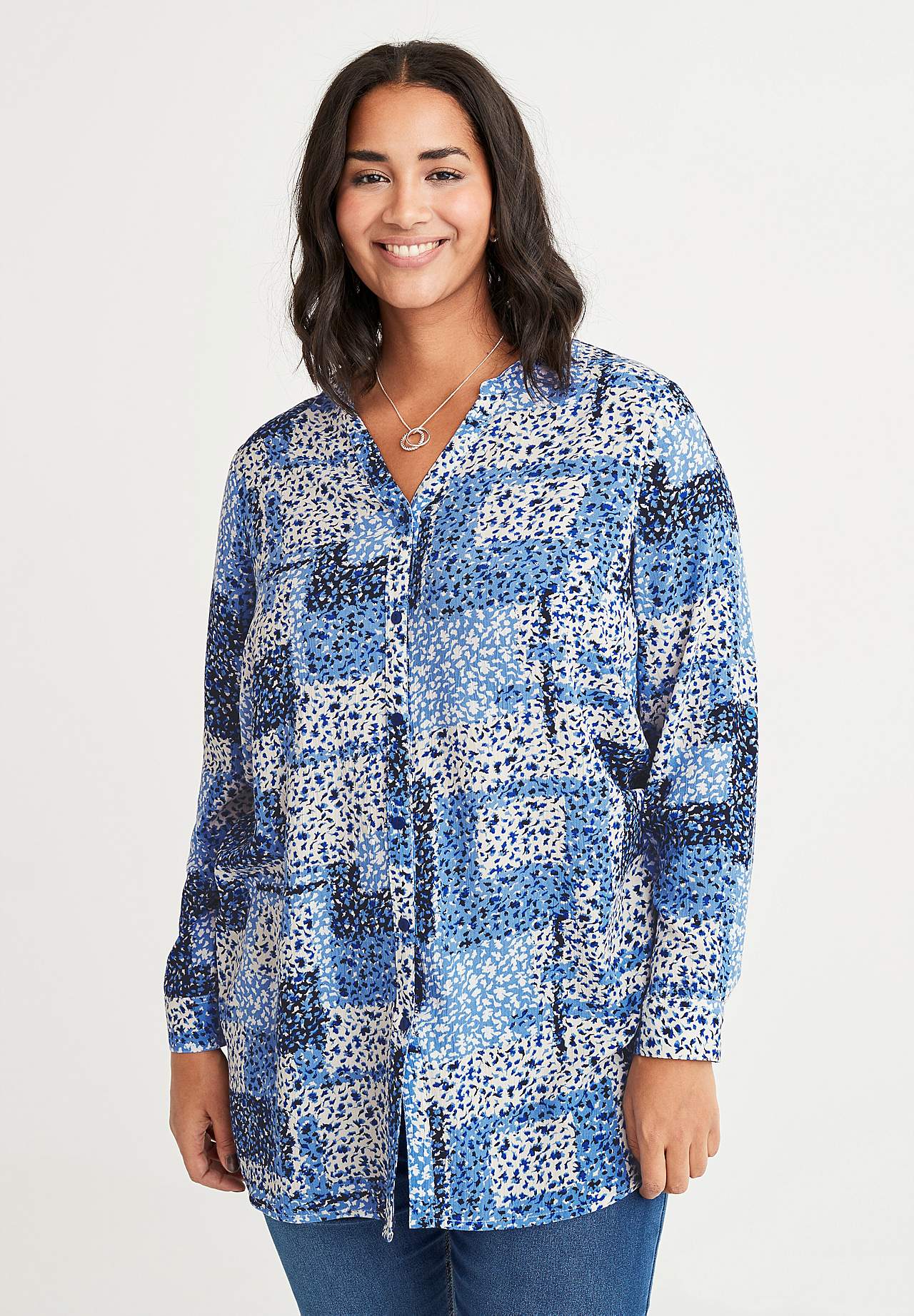 Van crèpe tuniek Lauren
